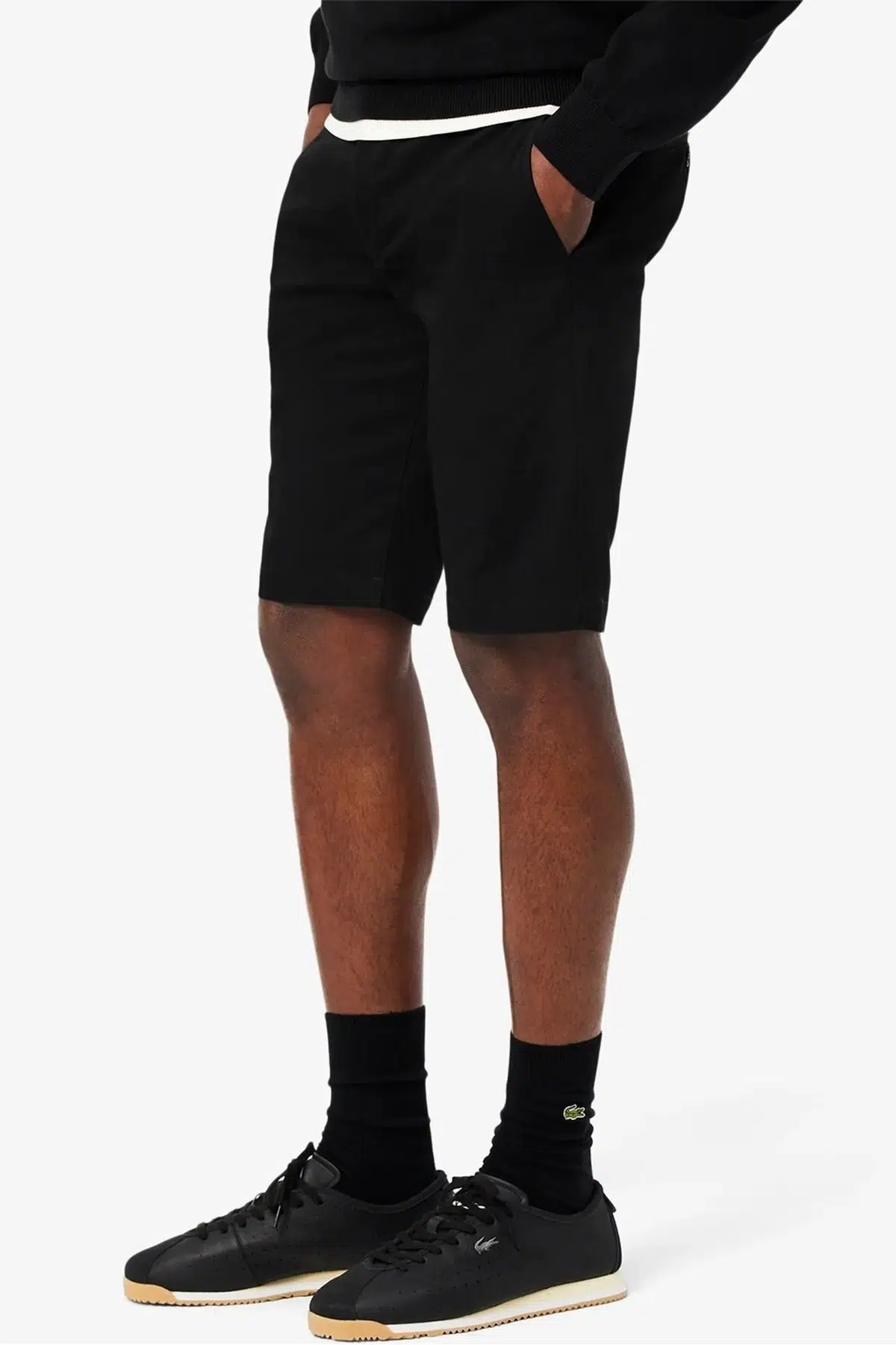 Lacoste Men's Slim Fit Bermuda Shorts Erkek Dar Kesim Pamuk Bermuda Şort Siyah