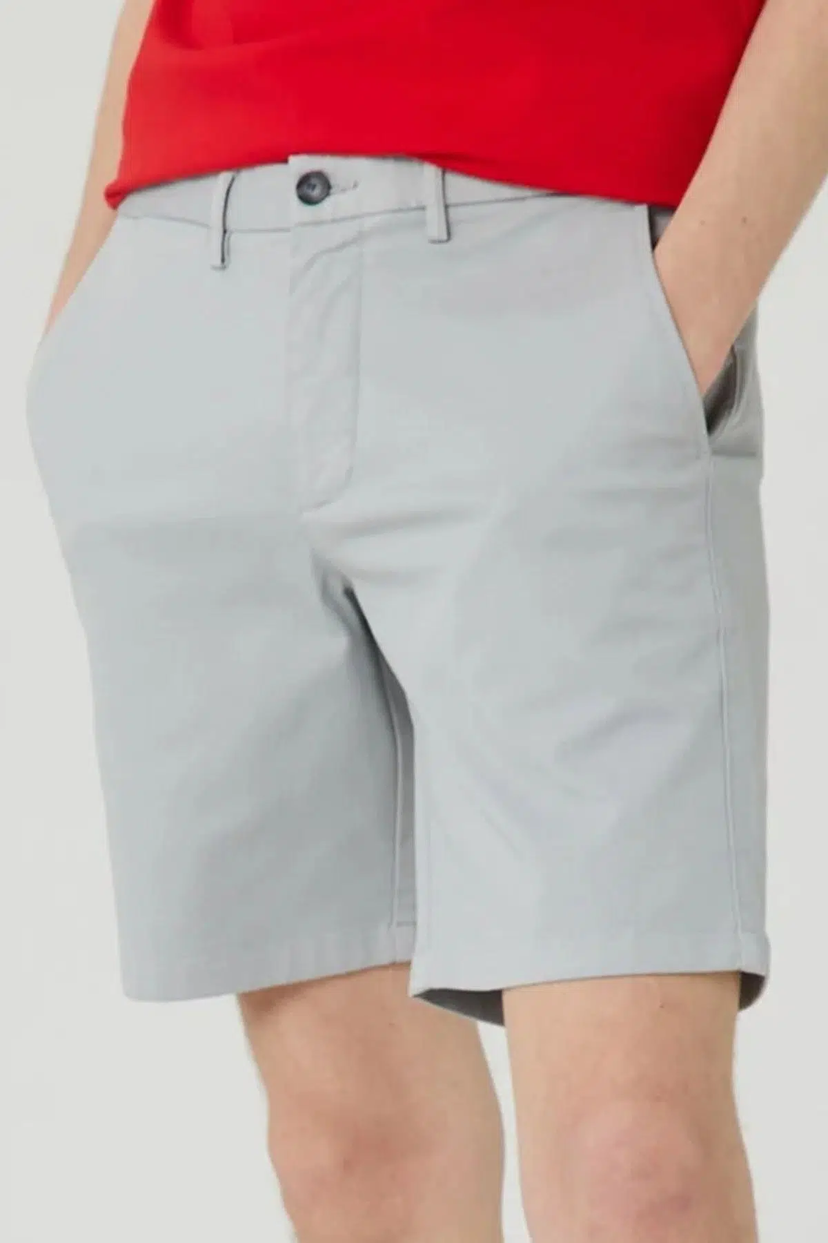 Lacoste Men's Slim Fit Bermuda Shorts Erkek Dar Kesim Pamuklu Bermuda Şort Gri