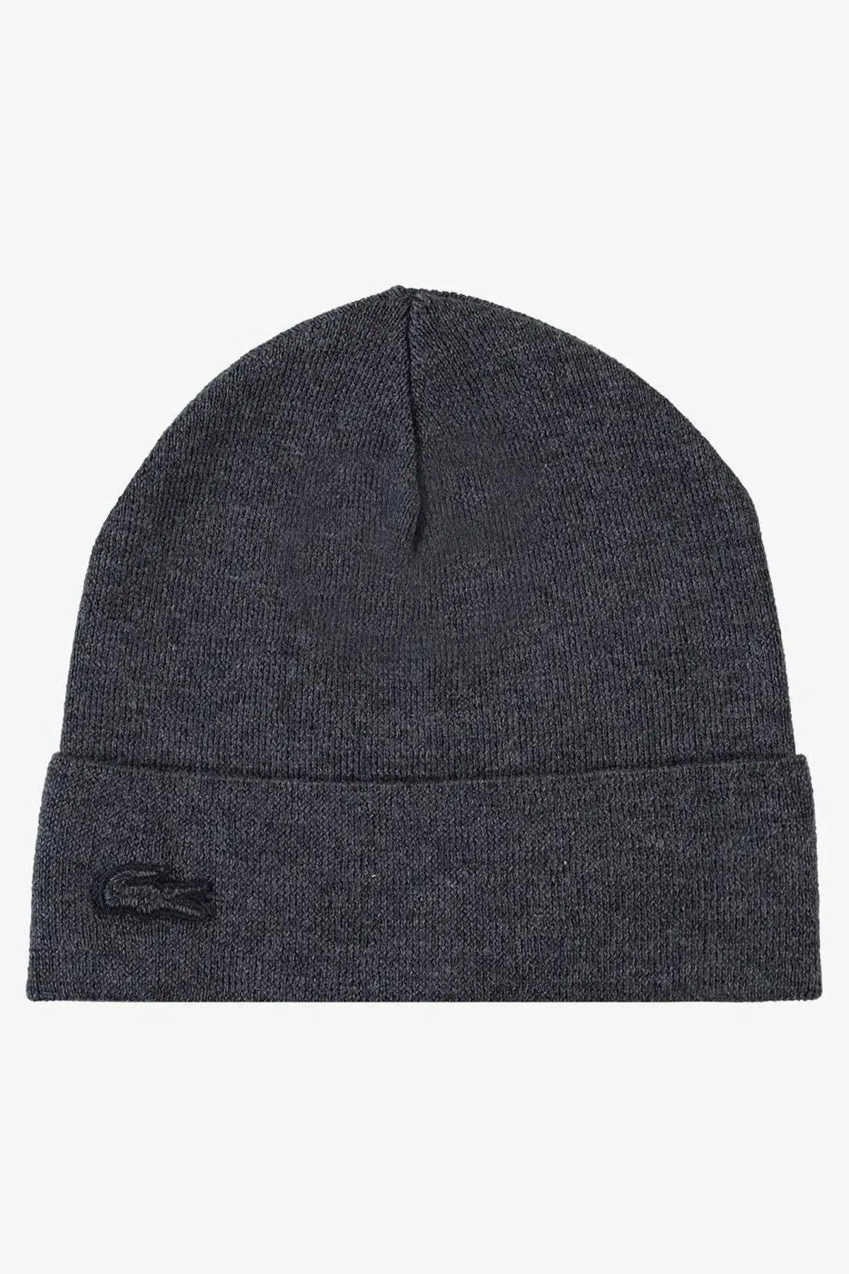 Lacoste Nakış Logolu %100 Yün Unisex Bere Antrasit