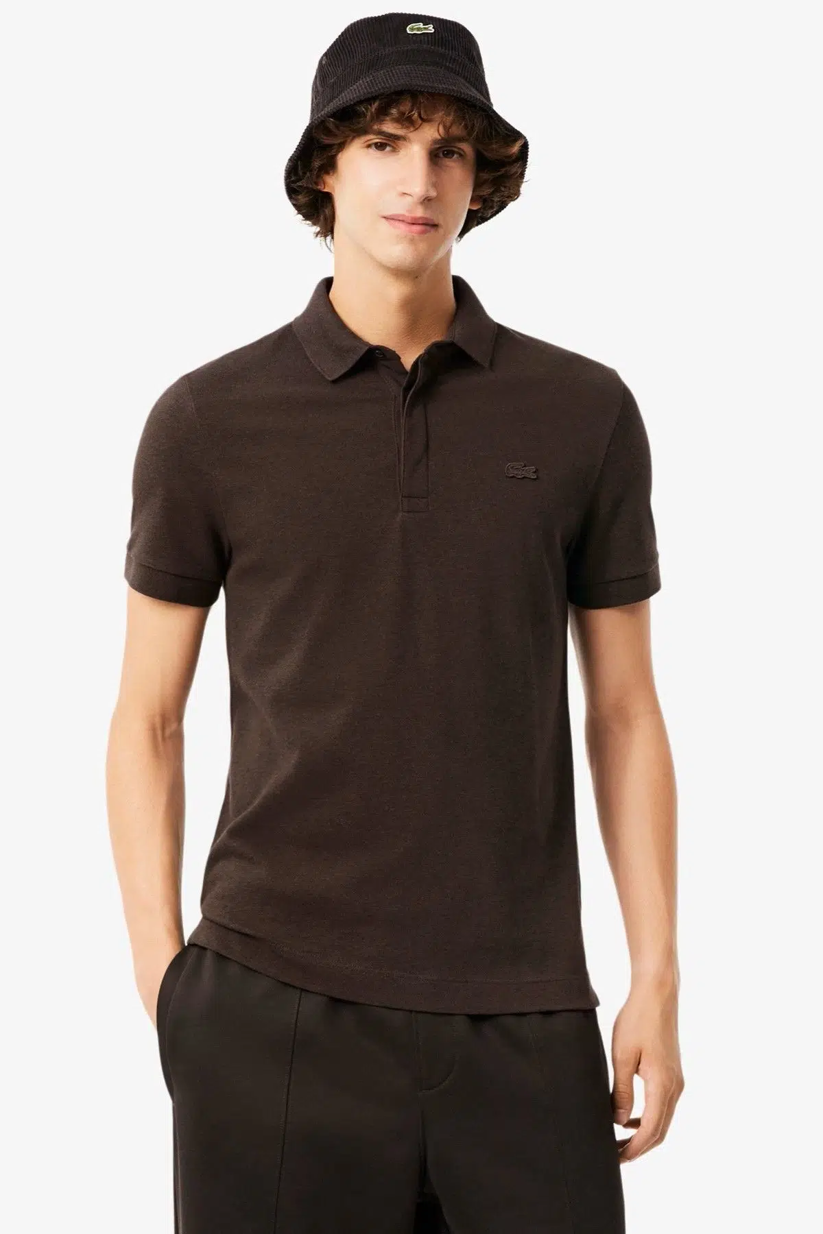 Lacoste Paris Men's Regular Fit Polo T-shirt Erkek Polo Yaka Tişört Kahverengi