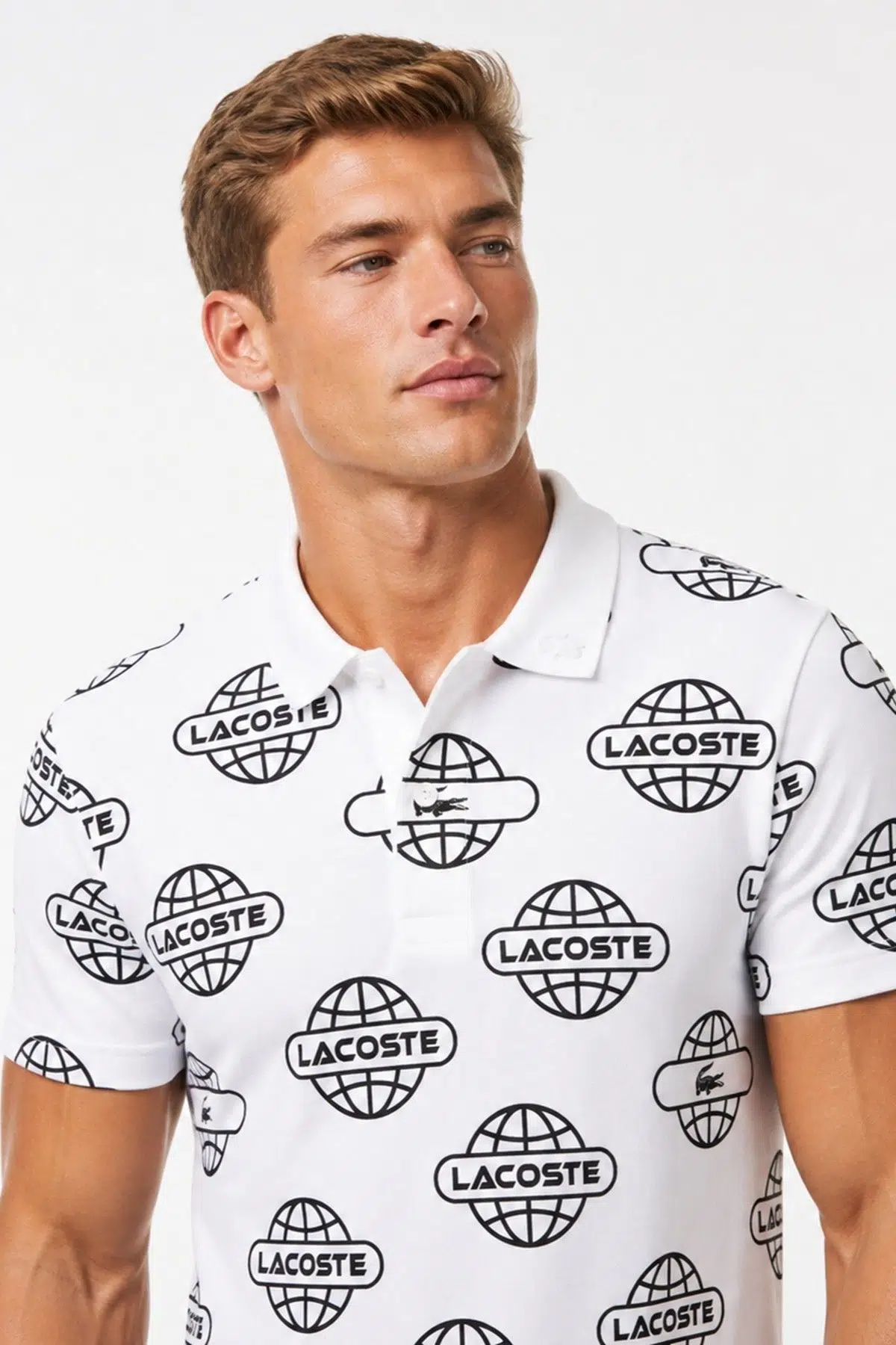 Lacoste Regular Fit Polo T-Shirt Erkek Polo Yaka Tişört Beyaz