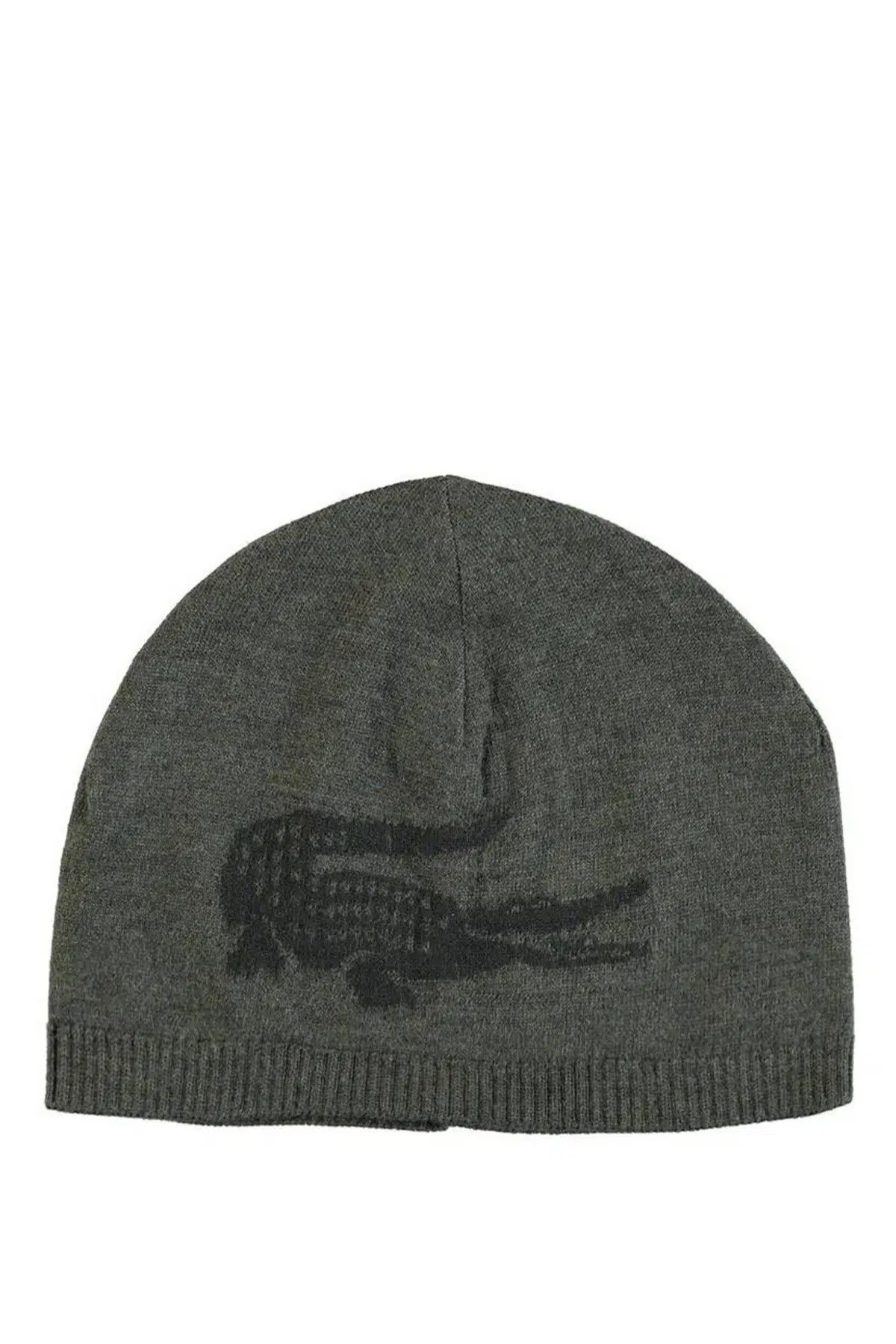 Lacoste Reversible Big Logo Desenli Çift Taraflı Erkek Bere Haki