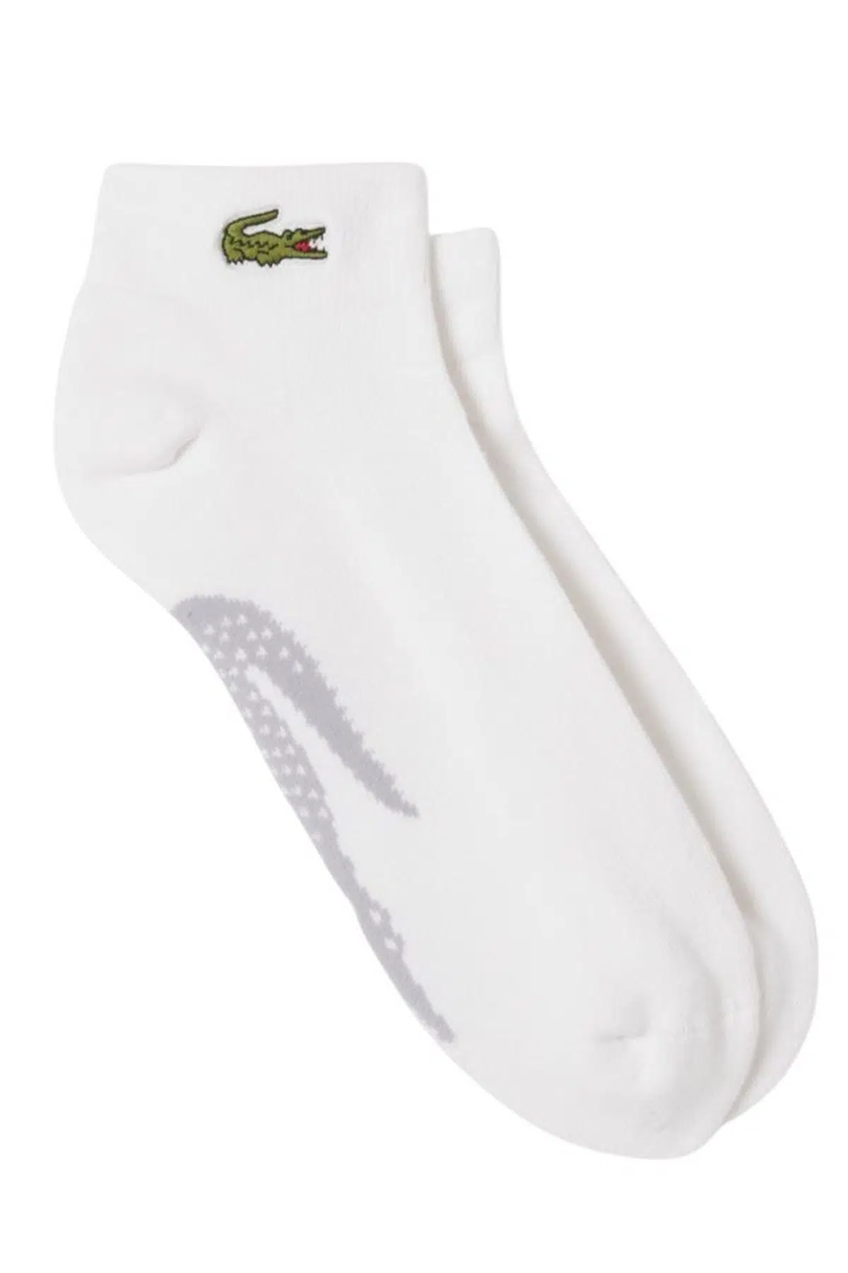 Lacoste Short Cotton Sport Socks Örme Logo Havlu içli Tekli Patik Çorap Erkek Beyaz