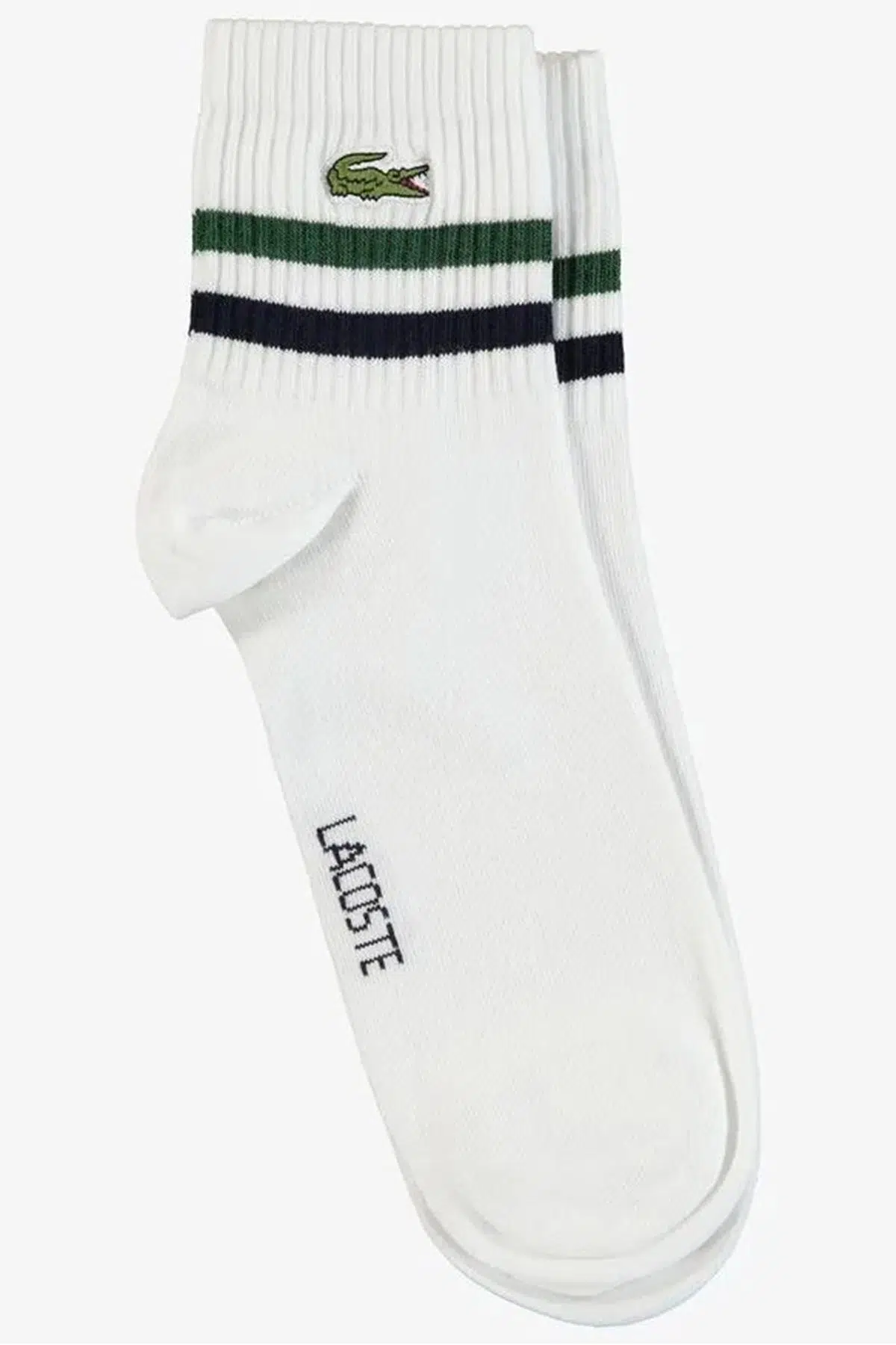 Lacoste Ankle Length Cotton Sport Socks Örme Logo Tekli Bilek Boyu Çorap Erkek Beyaz