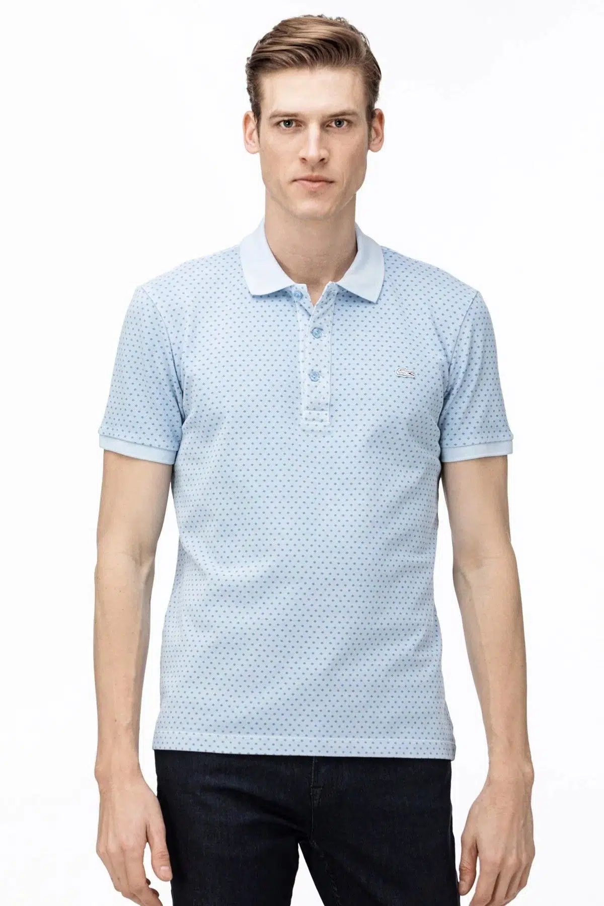 Lacoste Slim Fit Polo T-Shirt Erkek Polo Yaka Tişört Mavi