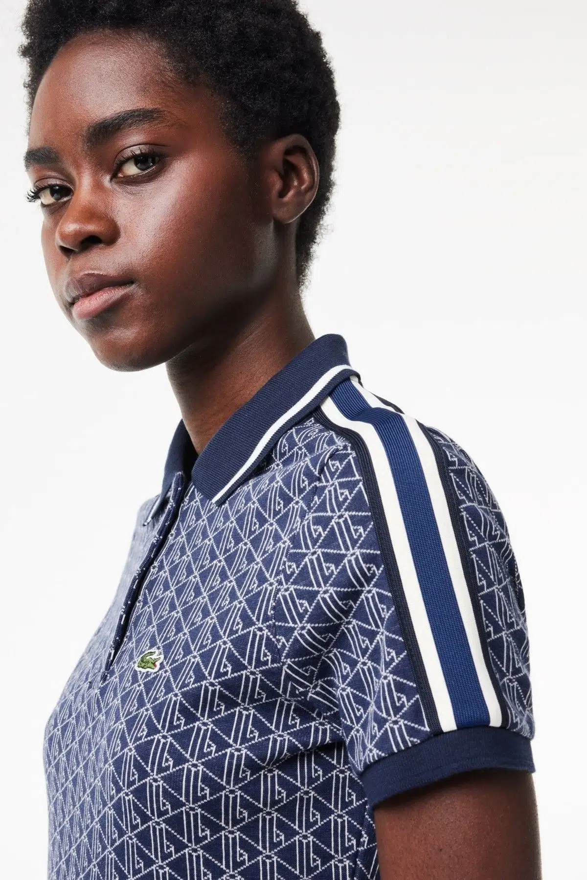 Lacoste Slim Fit Polo T-Shirt Kadın Polo Yaka Tişört Lacivert