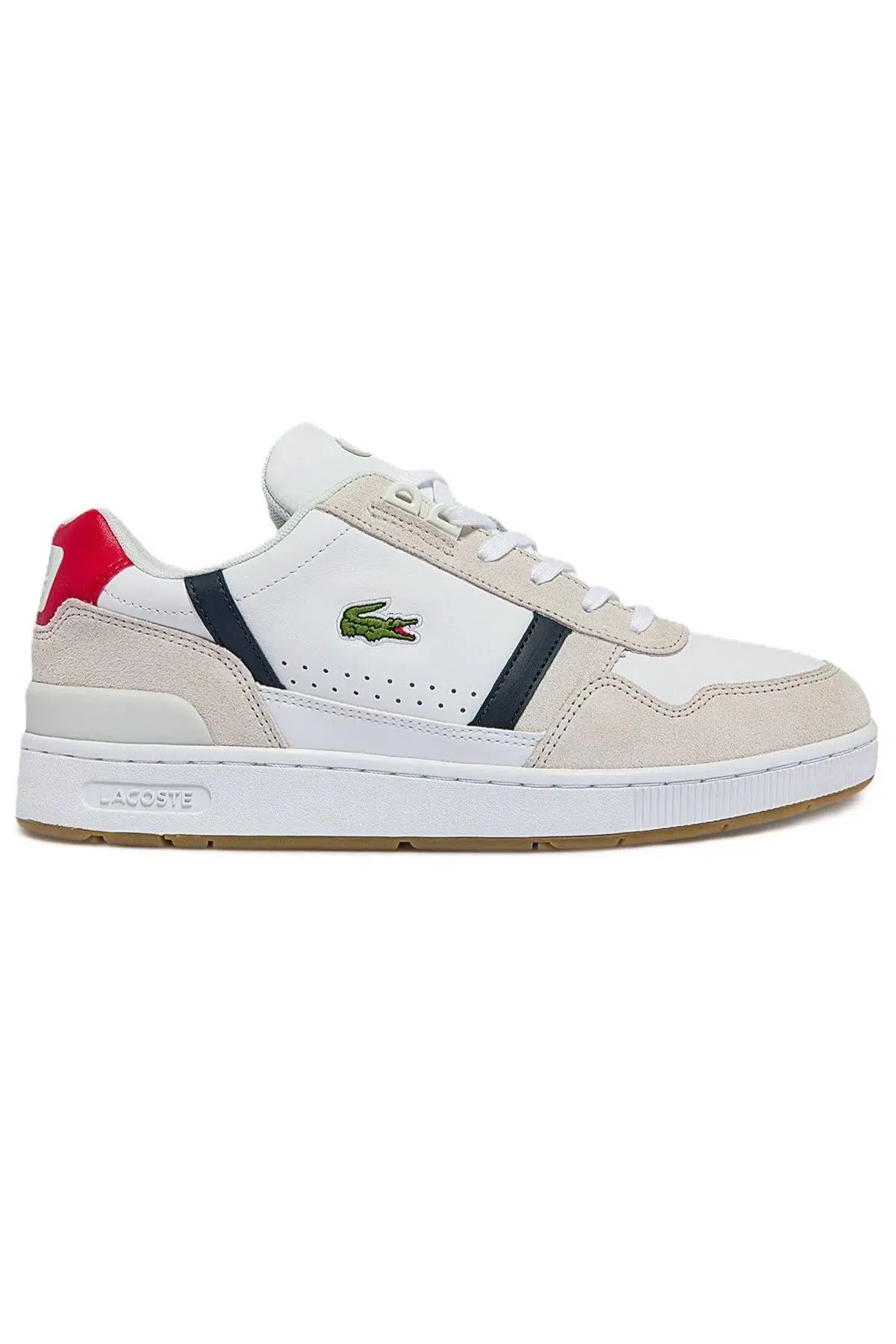 Lacoste SPORT T-Clip Hakiki Deri Erkek Beyaz Sneaker 