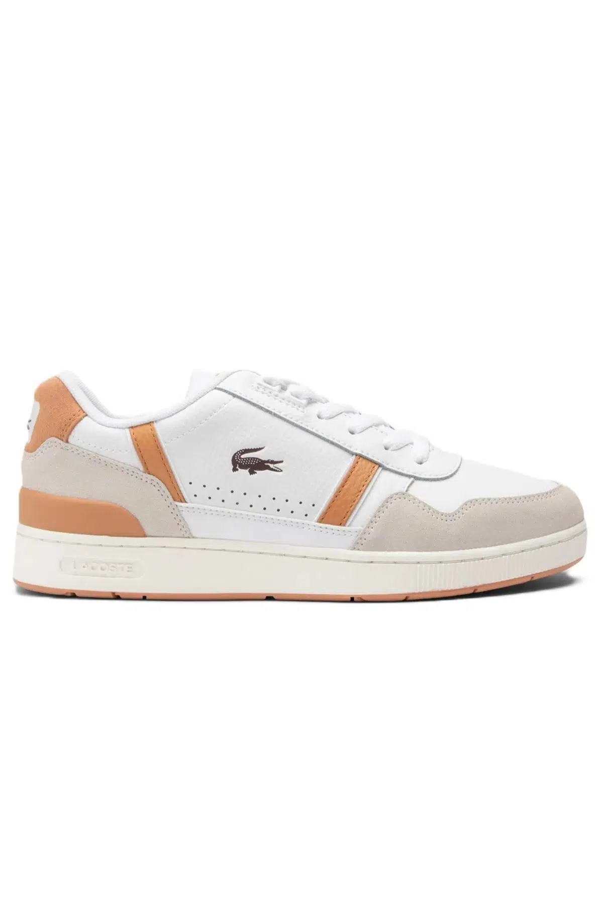 Lacoste T-Clip Leather Mens Sneaker Hakiki Deri Günlük Spor Ayakkabı Beyaz