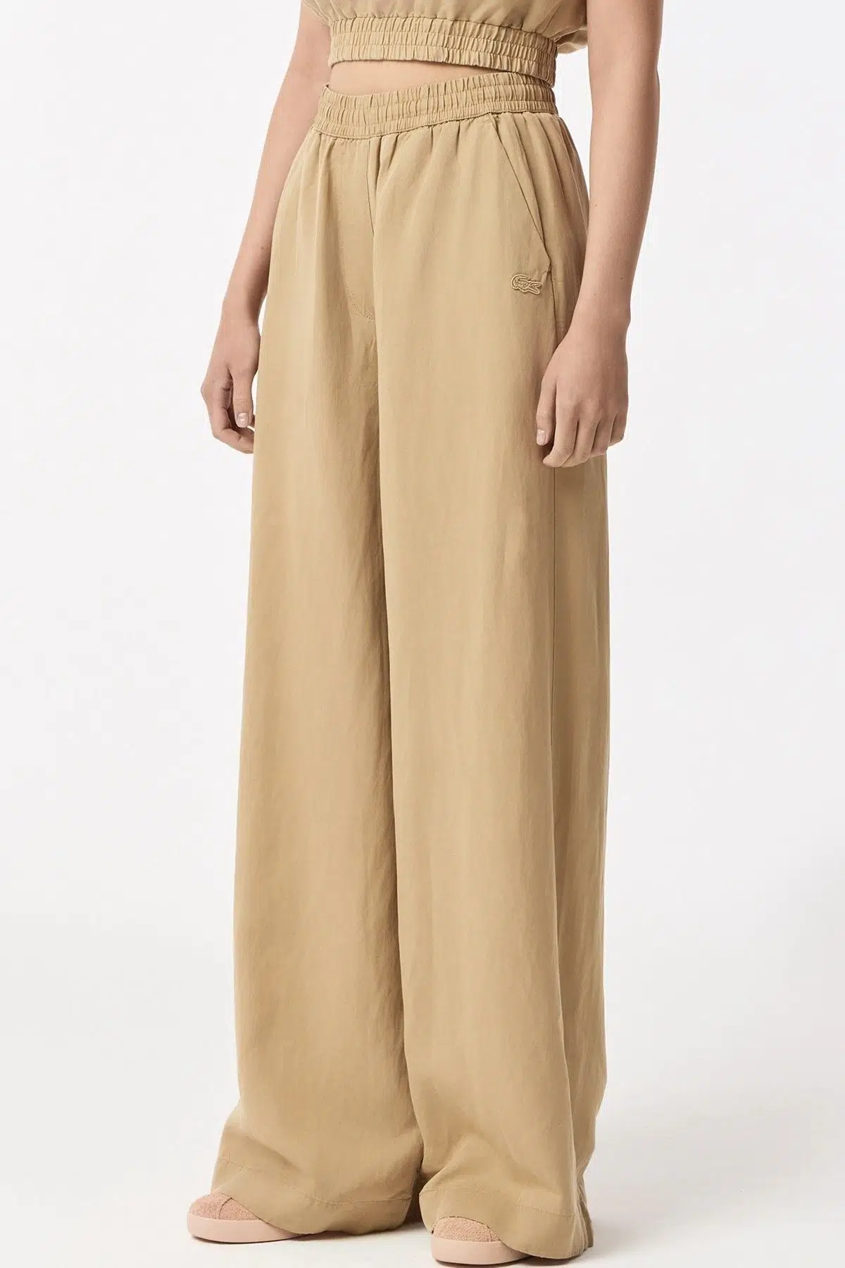 Lacoste Women's Relaxed Fit Pants Kadın Dokuma Rahat Kesim Eşofman Altı Bej