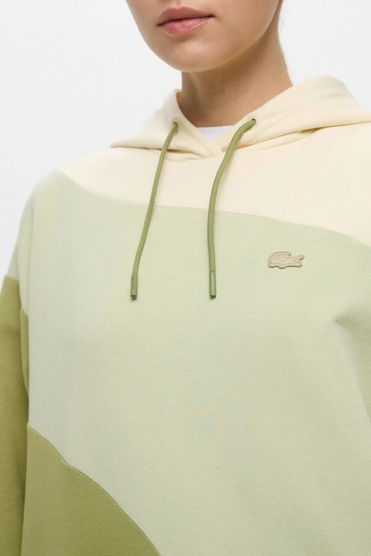 Lacoste Womens Oversize Sweatshirt Bol Kesim Kapüşonlu Kadın Sweatshirt Yeşil