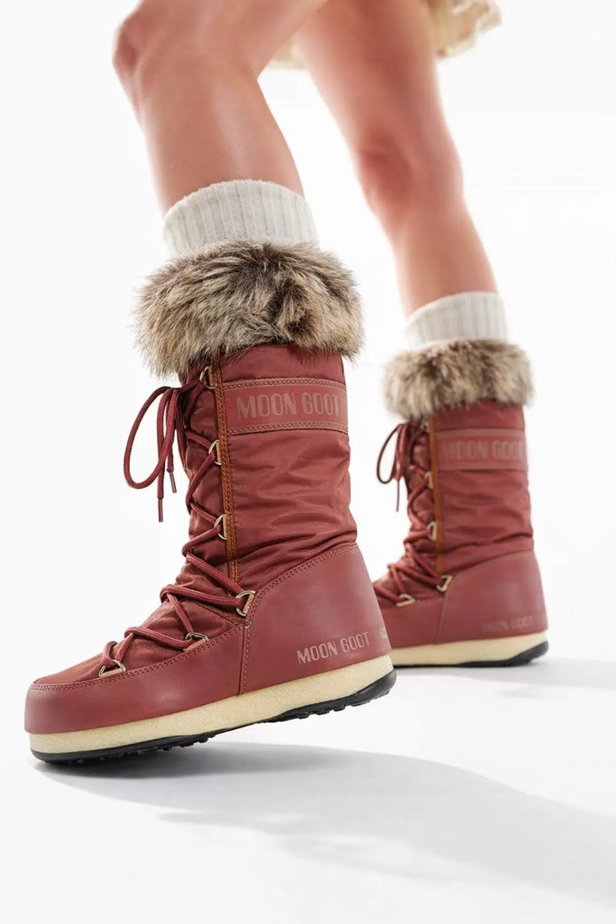 Moon Boot Mb Monaco Water Proof SnowBoots Brown Su Geçirmez Kürklü Uzun Bot Kahverengi 