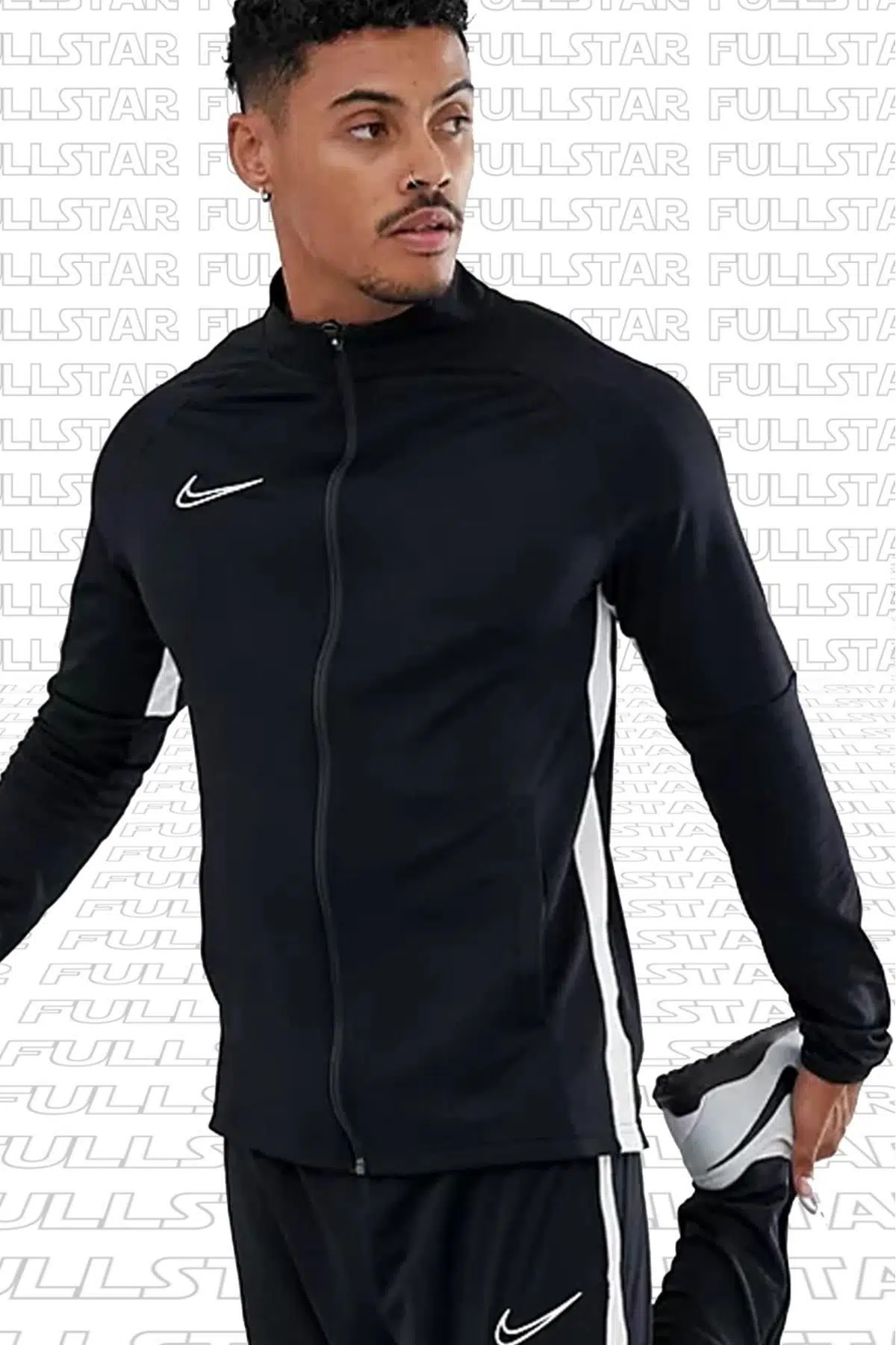 Nike Academy Football Knit Track Suit Black ince Fit Eşofman Takımı Siyah