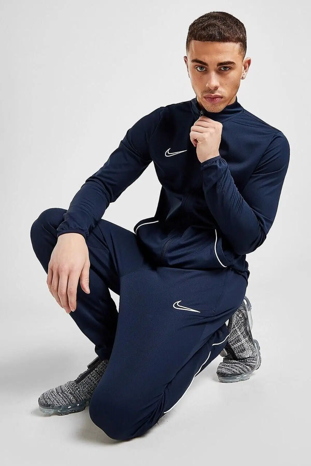 Nike Academy Football Knit Track Suit Hard Blue ince Fit Eşofman Takımı Lacivert