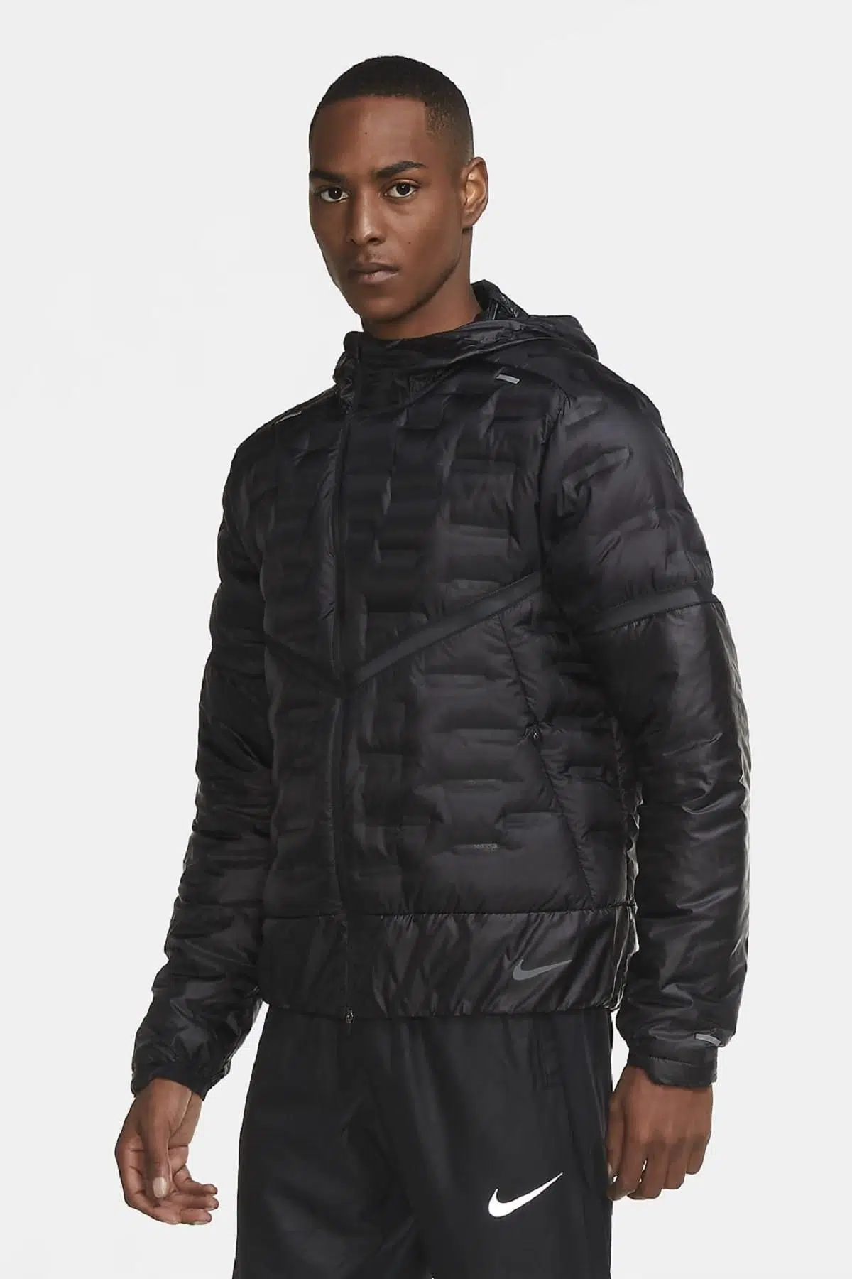 Nike Aeroloft Down-Fill Running Jacket Kaz Tüyü Siyah Koşu Ceketi 