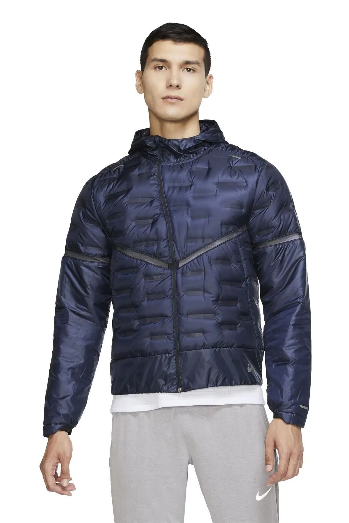 Nike Aeroloft Down-Fill Running Jacket Kaz Tüyü Lacivert Koşu Ceketi 