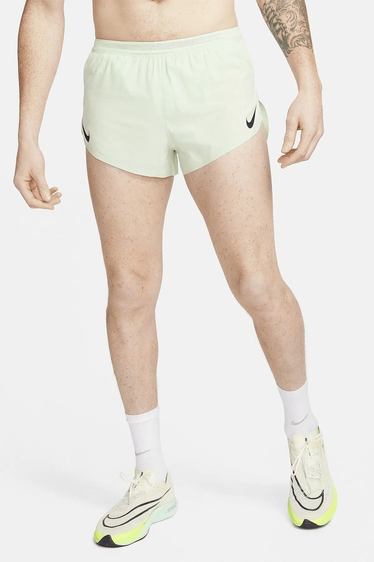 Nike AeroSwift Men's Dri Fit ADV 5cm (approx) Brief Lined Lİght Green Erkek Slip Astarlı Hafif Koşucu Şortu Açık Yeşil
