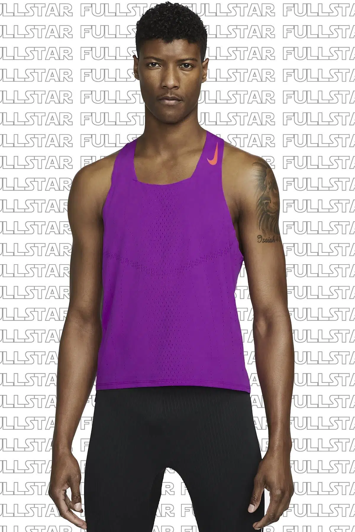Nike AeroSwift Tank Top Purple Lazer Kesim Mor Koşu Atleti