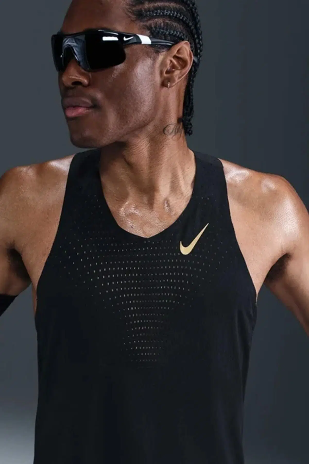 Nike Aeroswift X Jakob Dri Fit ADV Running Singlet Erkek Koşu Atleti Siyah