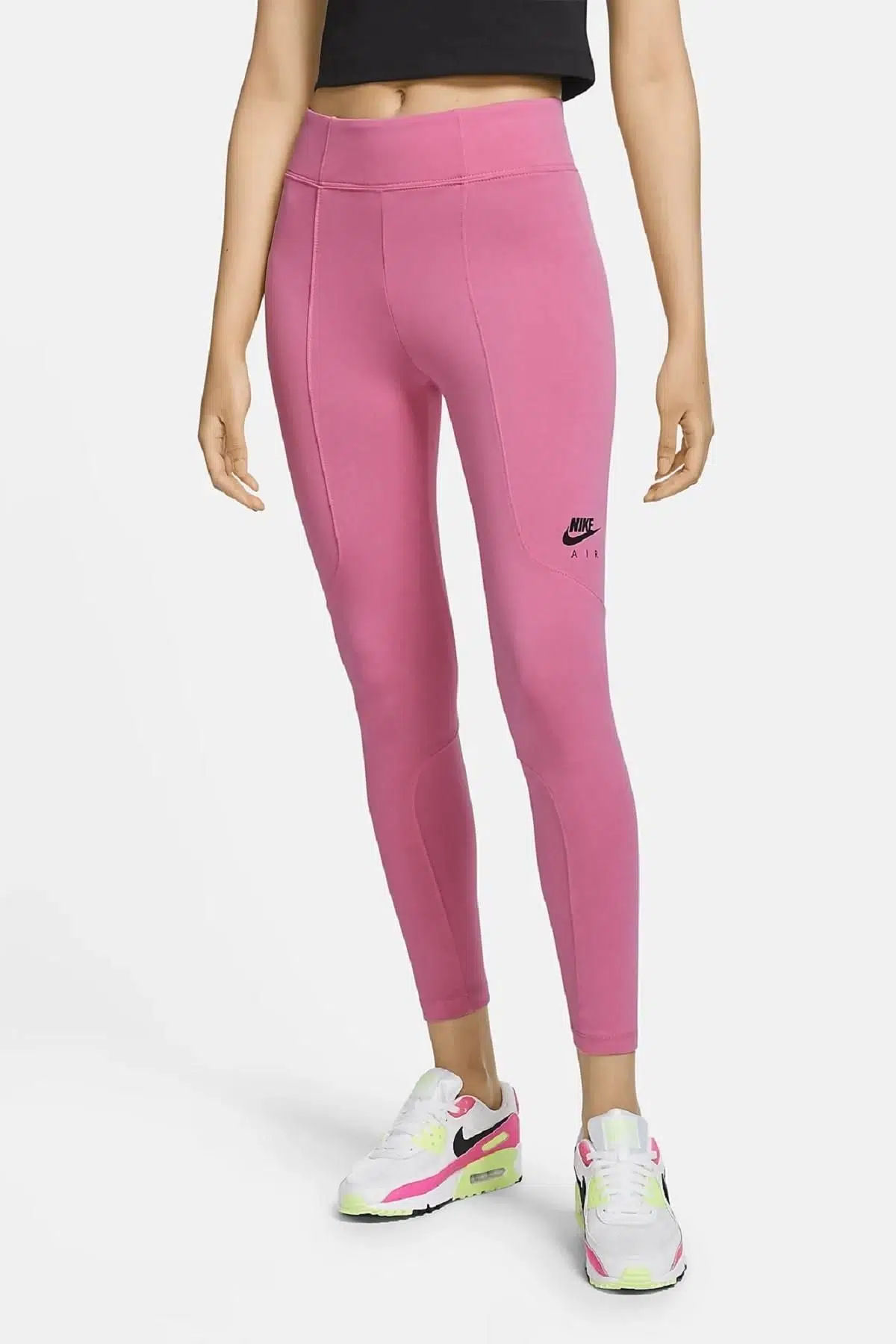 Nike Air 7/8 Leggings Pink Pembe Kadın Tayt-Siyah