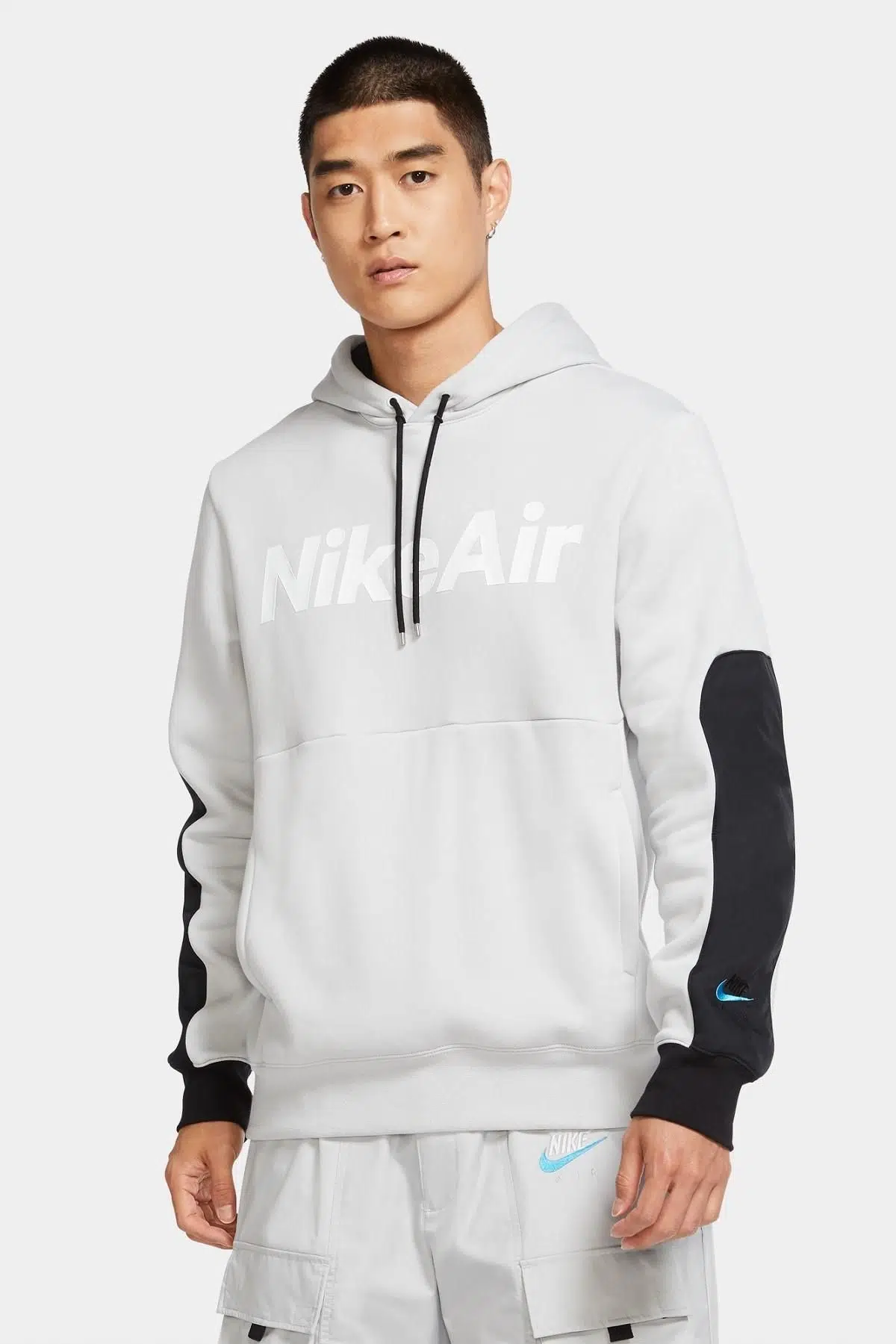 Nike Air Dri-FIT Swoosh Hoodie Büyük Swoosh Logolu Kapüşonlu Siyah Sweatshirt 
