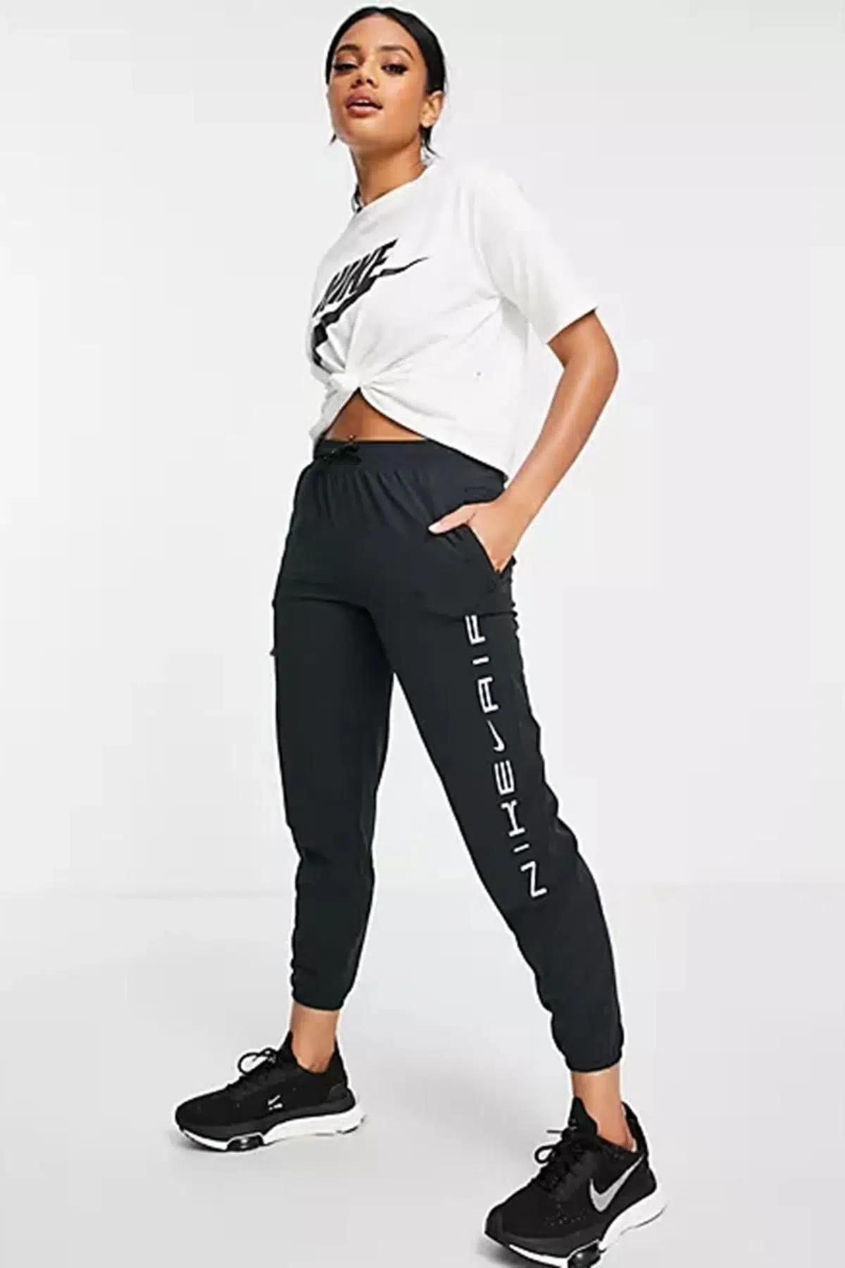 Nike Air Dri Fit Women's Pants 7/8 Kadın Koşu Yürüyüş Pantolunu Siyah