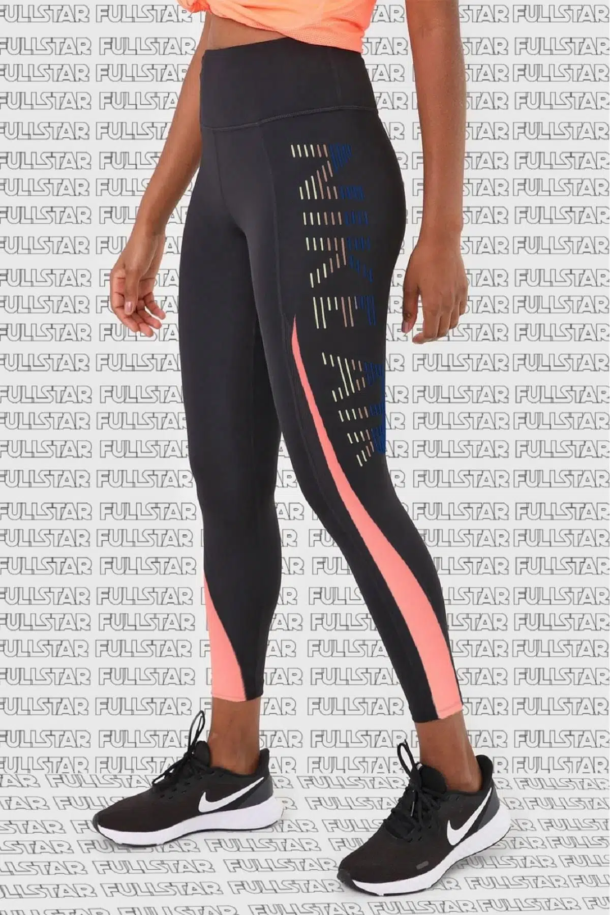 Nike Air Epic Fast High Rise 7/8 Run Leggings 2cepli Yüksek Bel Toparlayıcı Kadın Tayt Siyah