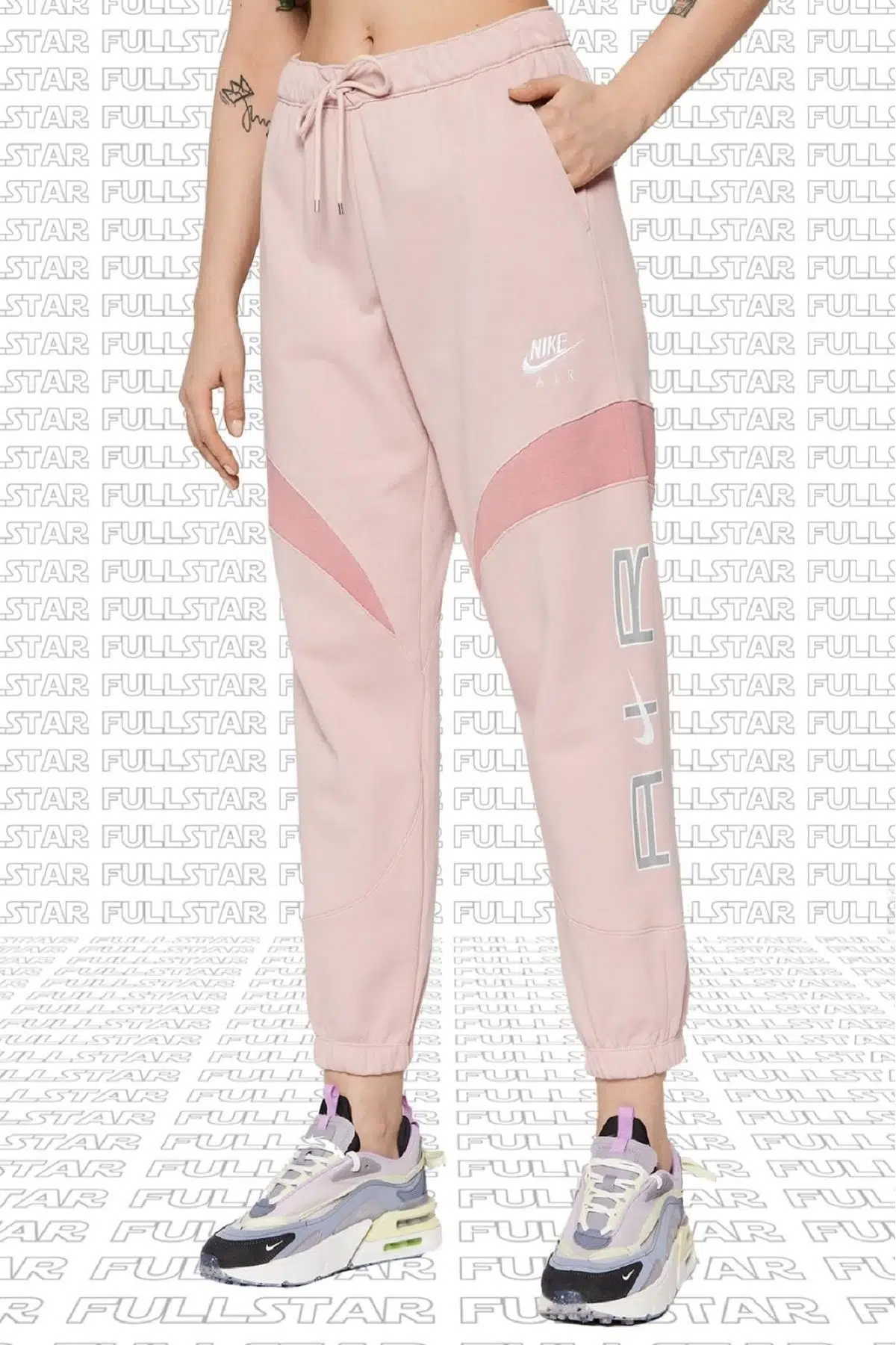 Nike Air Fleece Loose Fit Jogger Bol Kesim Pudra Eşofman Altı
