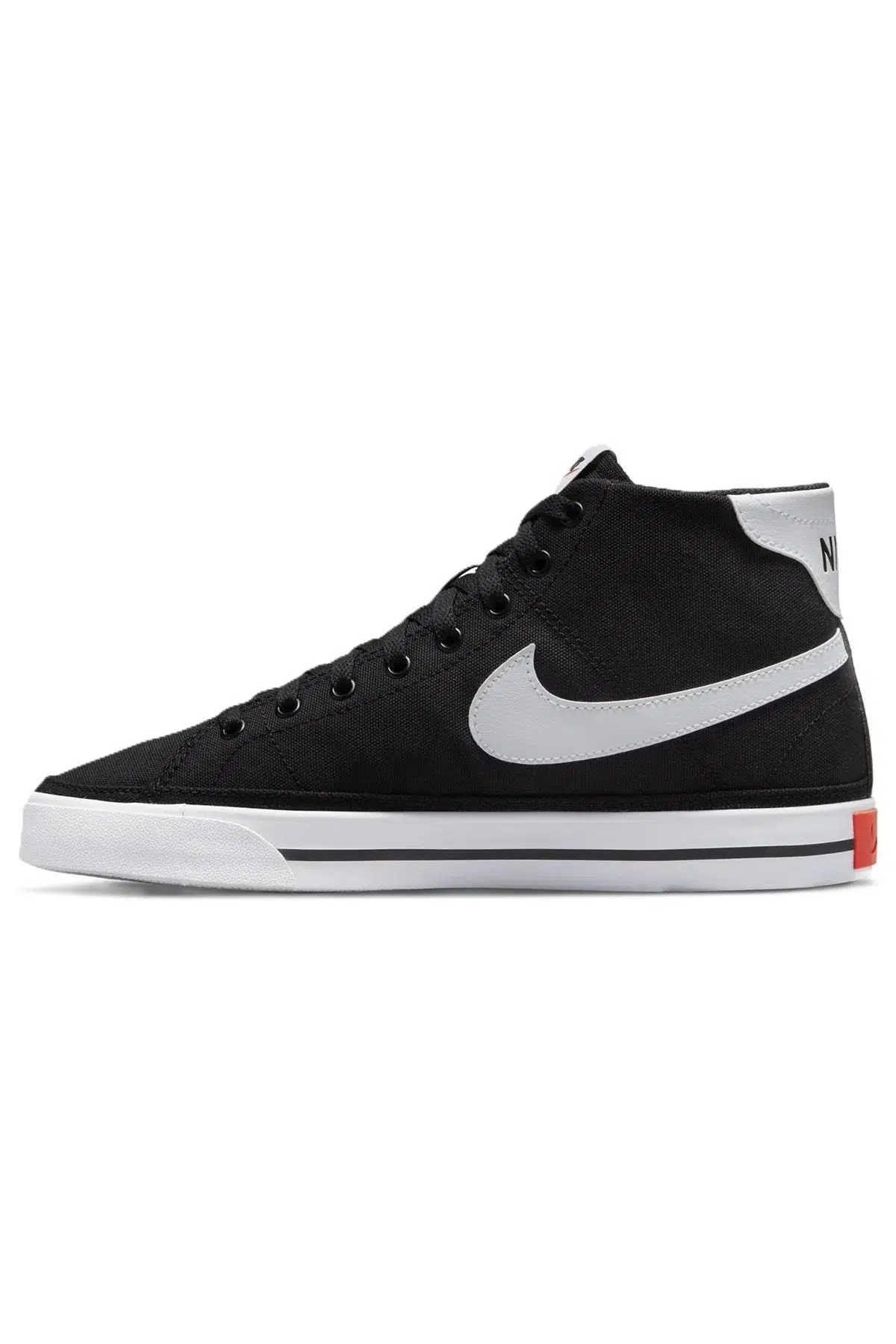 Nike Court Legacy Canvas Mid Unisex Sneaker Black Bilekli Günlük Spor Ayakkabı Siyah