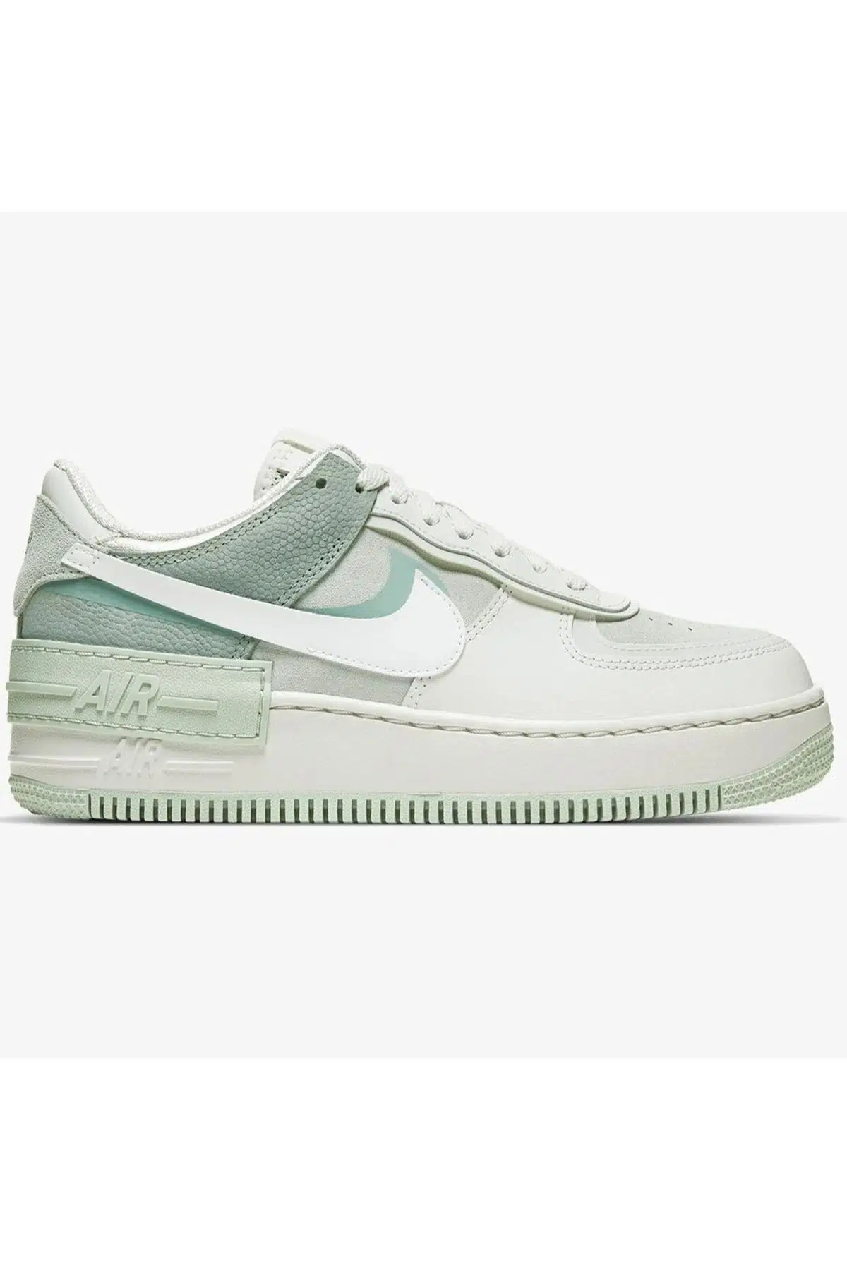 Nike Air Force 1 07 AF1 Leather Gray Green Unisex Snaker Hakiki Deri Spor Ayakkabı Gri Yeşil
