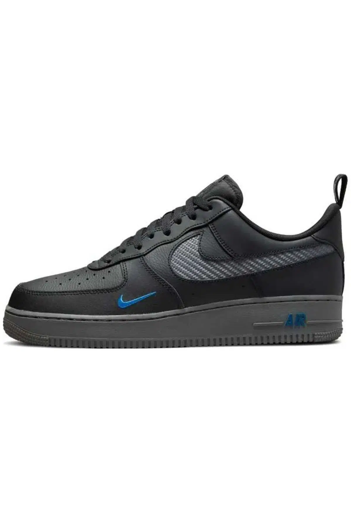 Nike Air Force 1'07 AF1 LV8 Leather Mens Sneaker Hakiki Deri Erkek Günlük Spor Ayakkabı Siyah