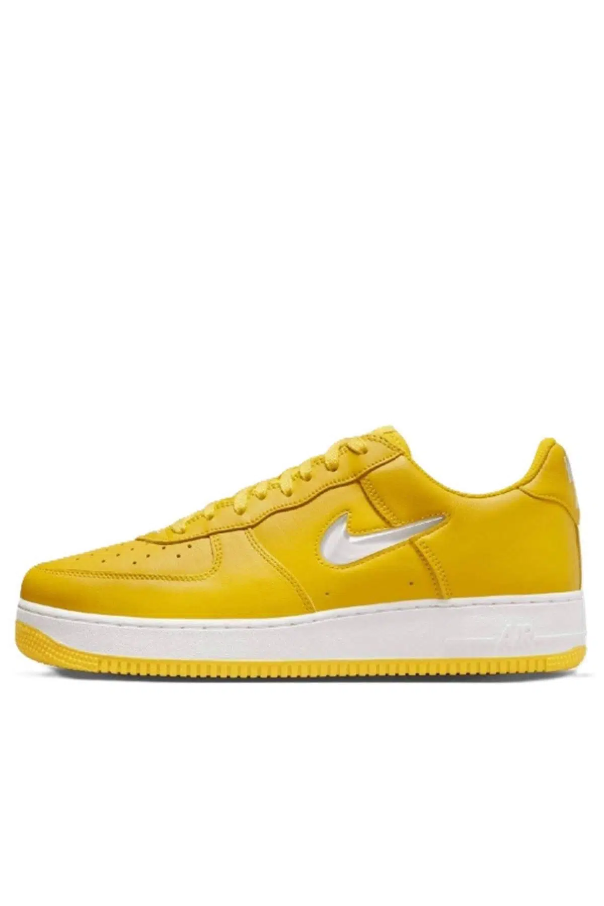 Nike Air Force 1 '07 Leather Hakiki Deri Unisex Sneaker Ayakkabı Sarı Beyaz Swoosh