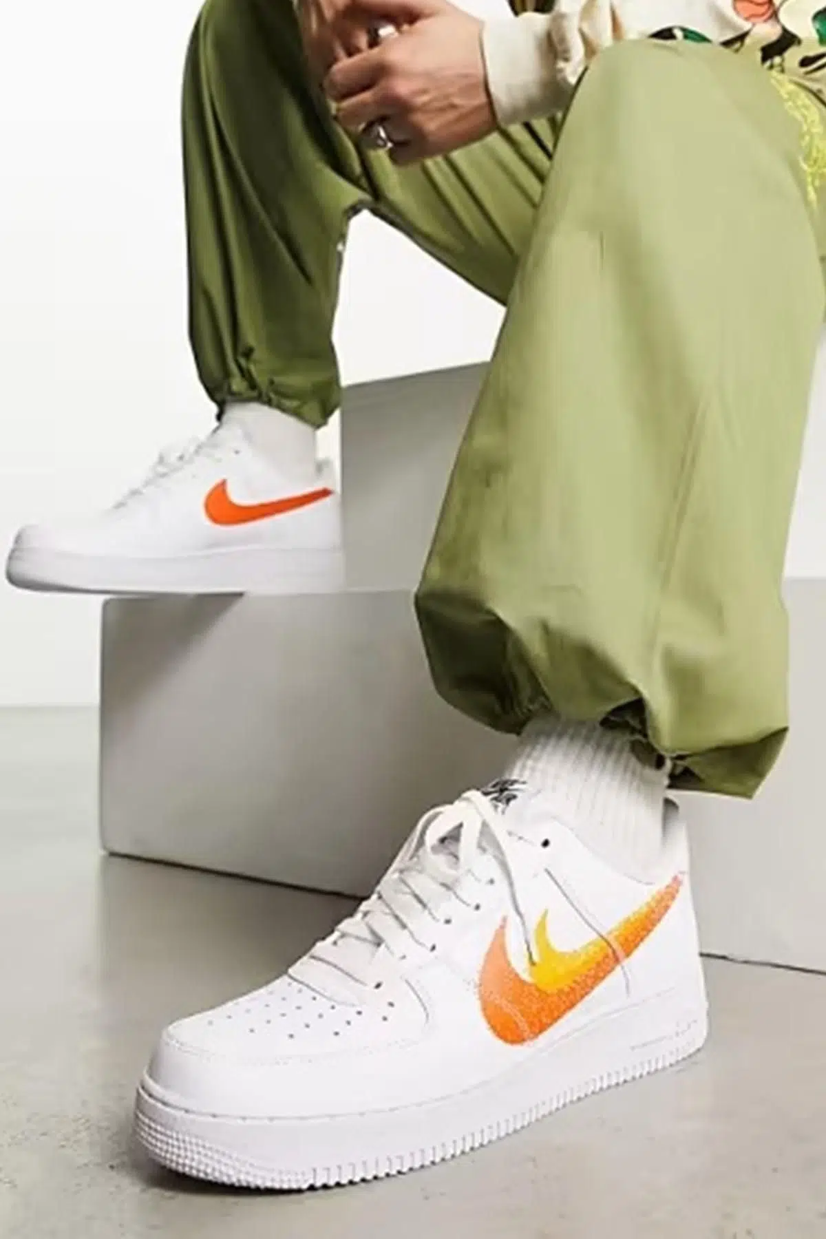 Nike Air Force 1 '07 Leather Unisex Sneaker Swoosh Hakiki Deri Günlük Spor Ayakkabı Beyaz