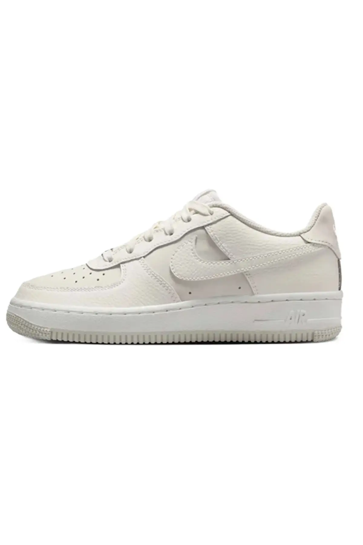IR1478-133 Nike Air Force 1 '07 Leather Unisex Sneaker Hakiki Deri günlük Spor Ayakkabı Krem