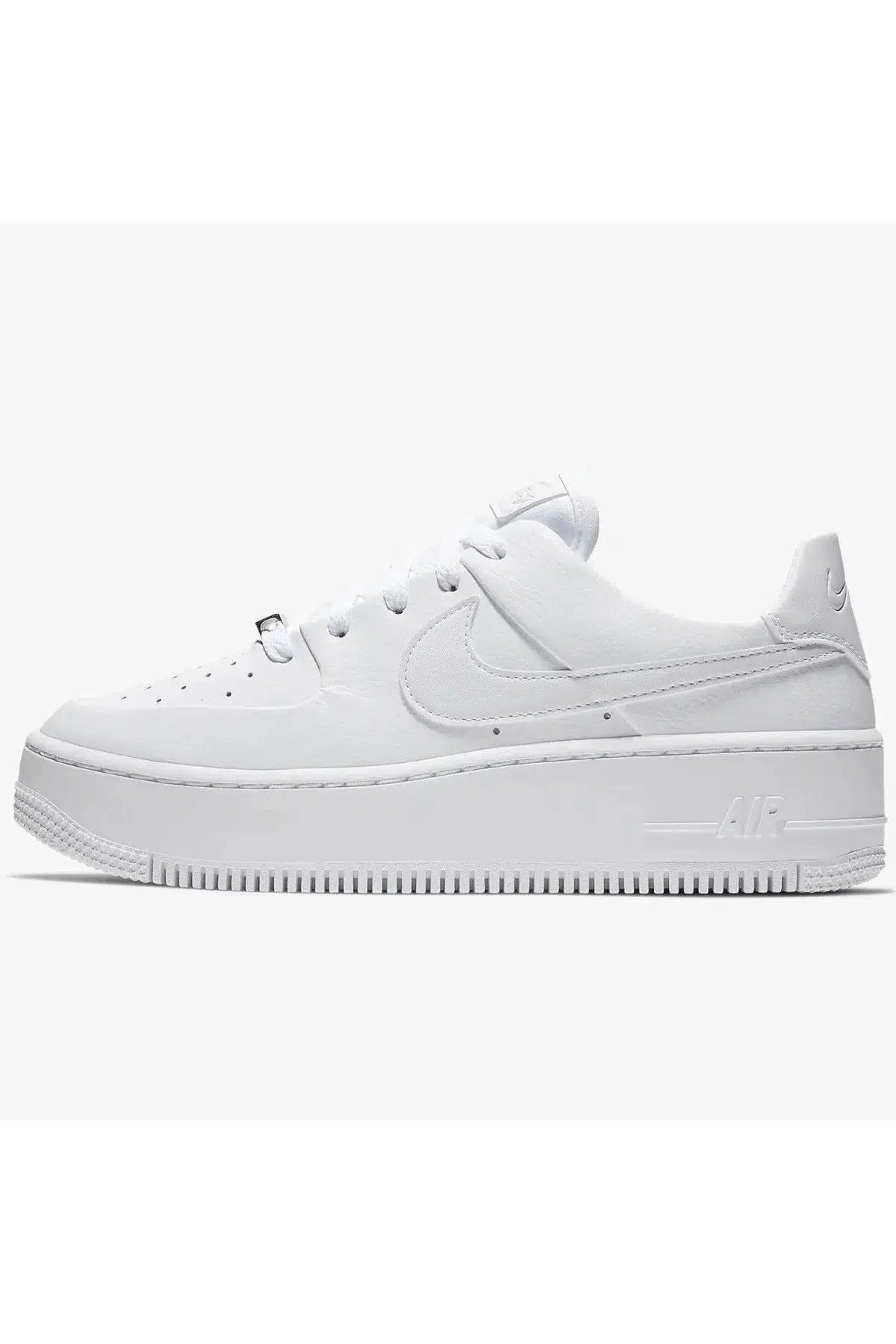 Nike Air Force 1 Sage Low Leather Womens Sneaker White Hakiki Deri Kadın Günlük Spor Ayakkabı Beyaz