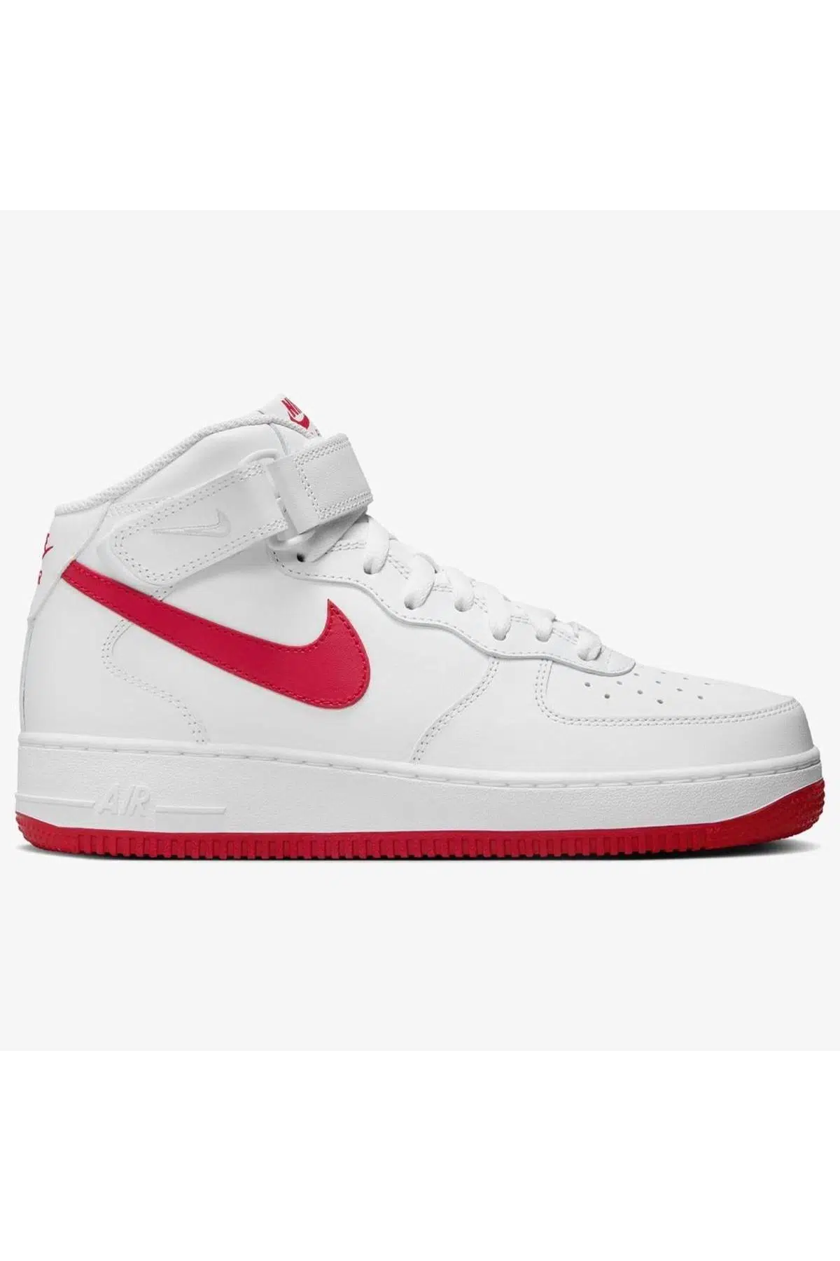 Nike Air Force 1 '07 Mid Leather Unisex Sneaker Hakiki Deri Yüksek Bilek Günlük Spor Ayakkabı Beyaz