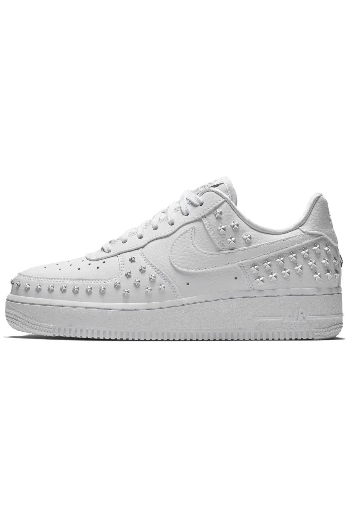 Nike Air Force 1 '07 XX Low AF1 ''Star Studdet'' Leather Womens Sneaker Yıldız Perçinli Hakiki Deri Kadın Günlük Spor Ayakkabı Beyaz