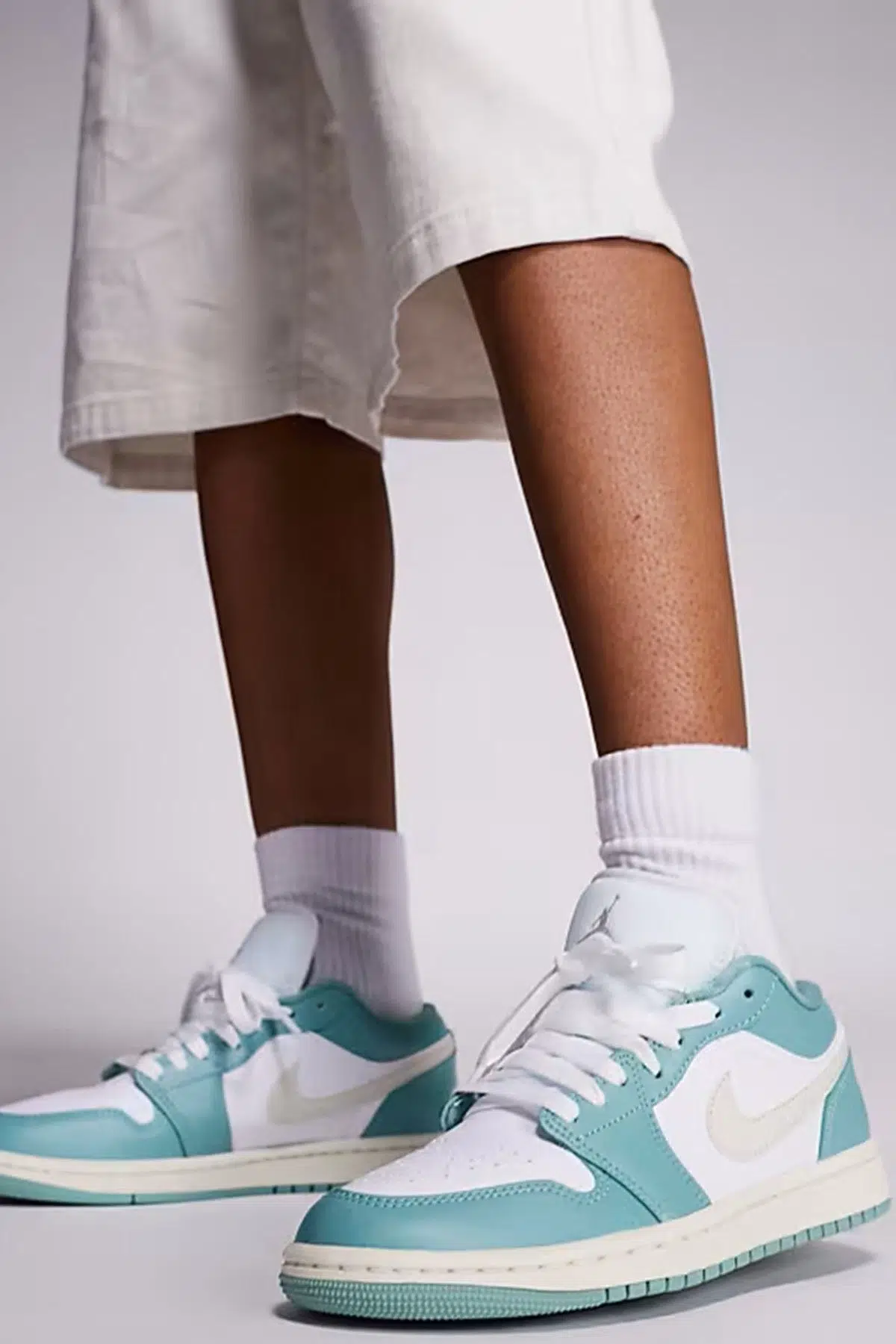 Nike Air Force 1 AF1 07 Leather Womens Sneaker Hakiki Deri Kadın Günlük Spor Ayakkabı Yeşil Krem