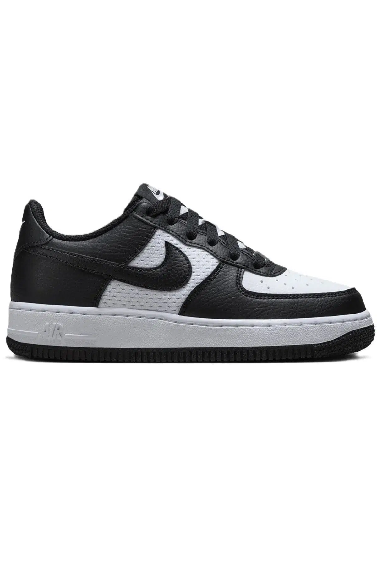 Nike Air Force 1 AF1 Leather Unisex Sneaker White Black Hakiki Deri Unisex Günlük Spor Ayakkabı Beyaz Siyah