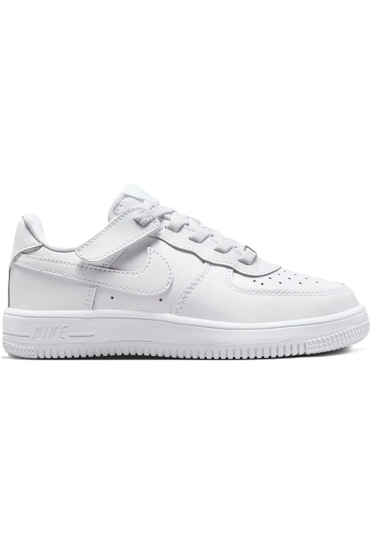 Nike Air Force 1 Easyon AF1 PS Leather Unisex Sneaker White Unisex Lastik Bağcıklı Hakiki Deri Günlük Çocuk Spor Ayakkabı Beyaz 
