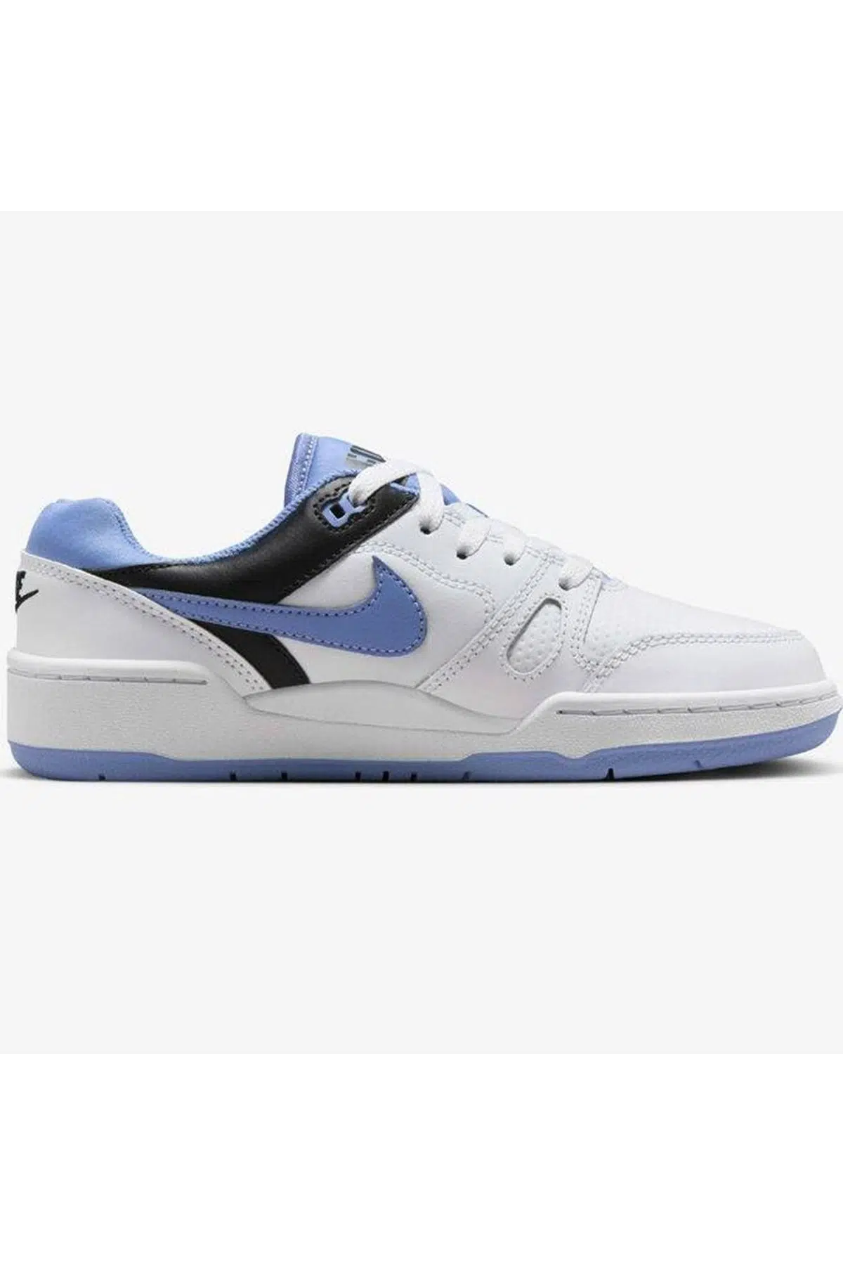 Nike Full Force LO GS Leather Unisex Sneaker Mavi Swoosh Hakiki Deri Günlük Spor Ayakkabı Beyaz