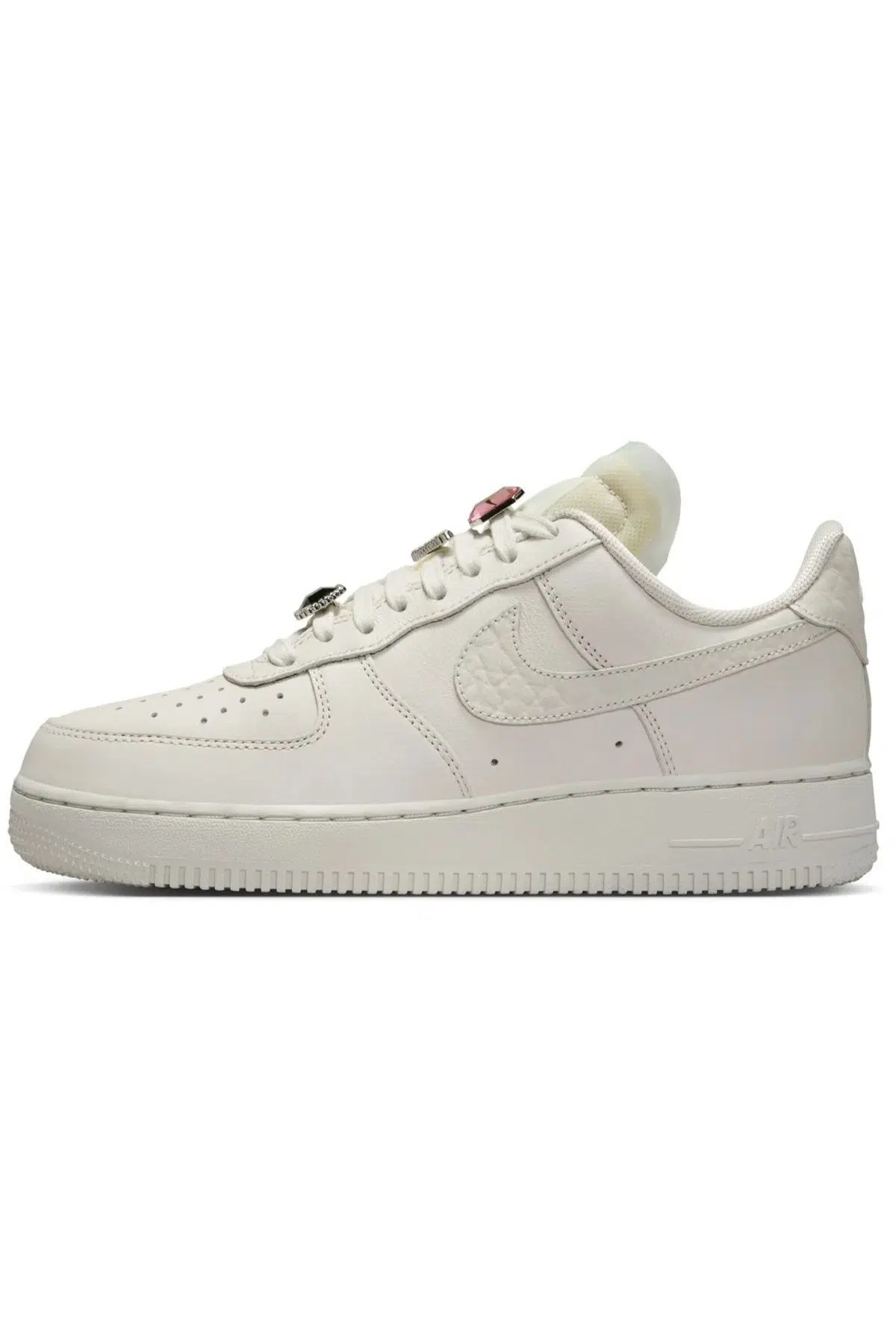 Nike Air Force 1 AF1 Low Premium'Jevels'Leather Womens Sneaker Hakiki Deri Kadın Günlük Spor Ayakkabı Bej