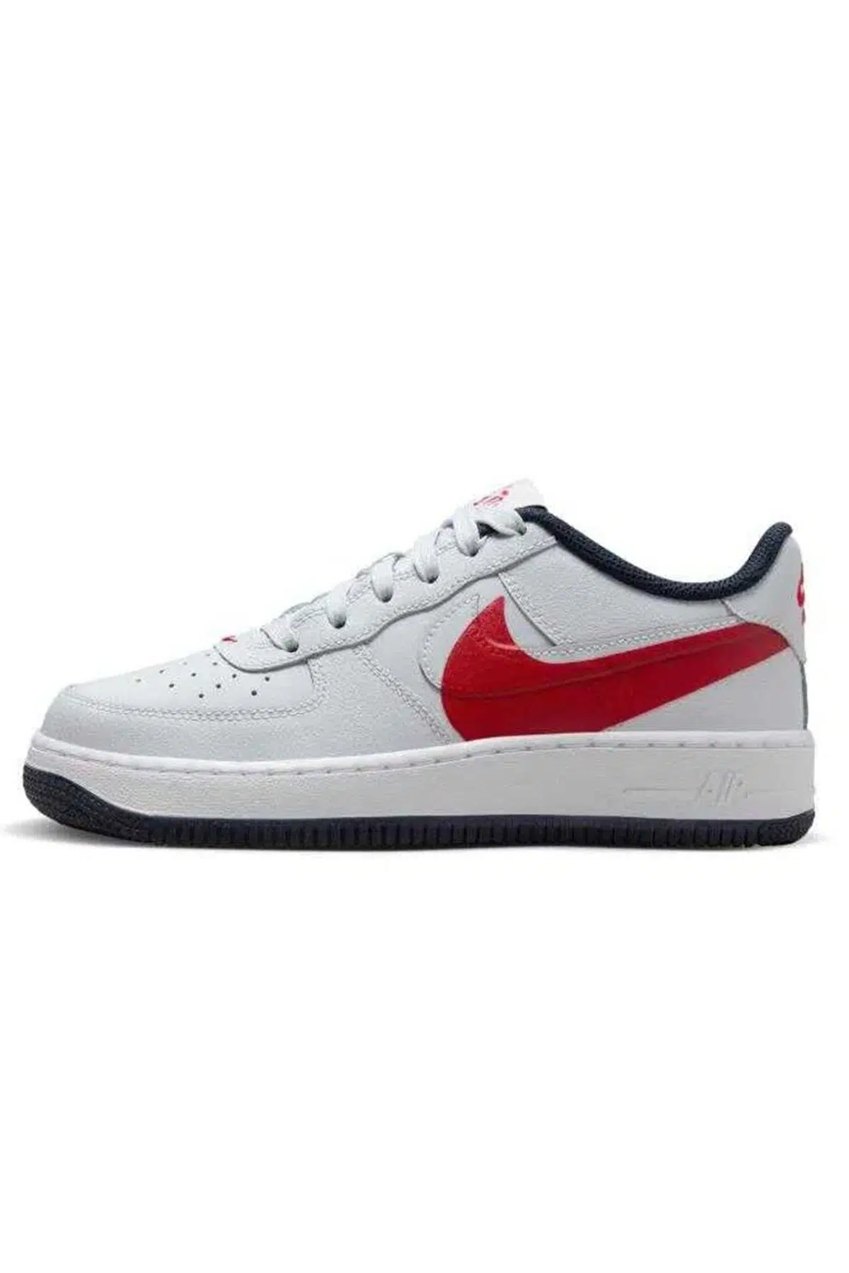 Nike Air Force 1 LV8 4 AF1 Unisex Leather Sneaker Hakiki Deri Günlük Spor Ayakkabı Gri