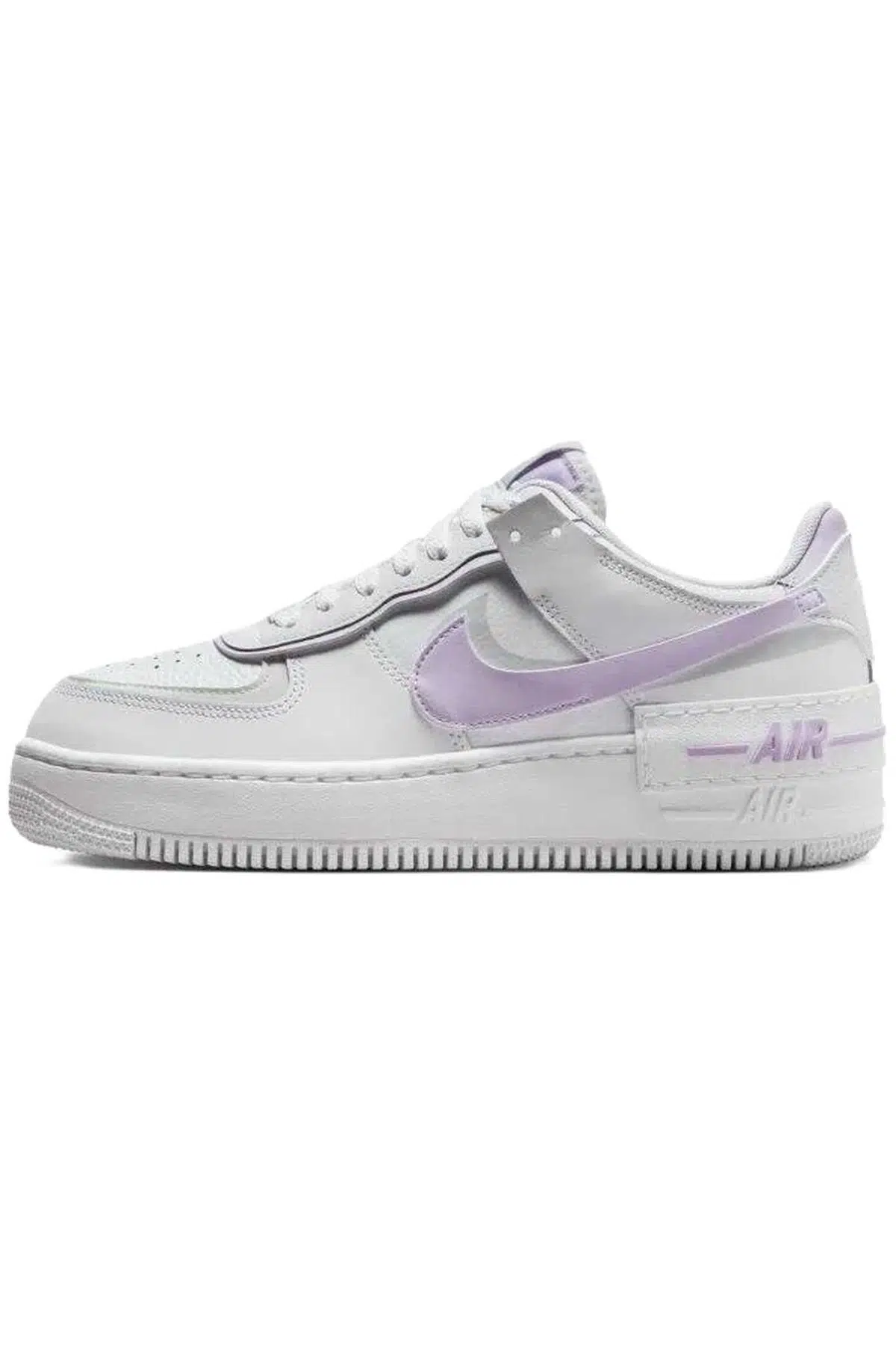 Nike Air Force 1 Shadow Sneaker Unisex Hakiki Deri Günlük Spor Ayakkabı Beyaz Lila