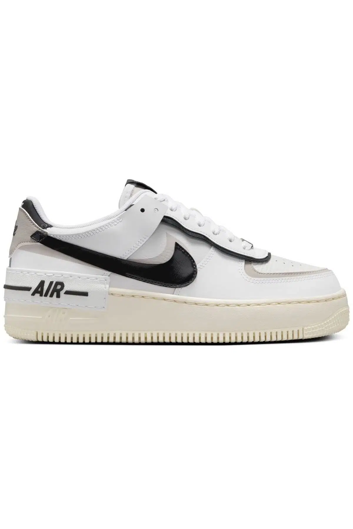 Nike Air Force 1 Shadow Sneaker Unisex Hakiki Deri Günlük Spor Ayakkabı Beyaz Siyah