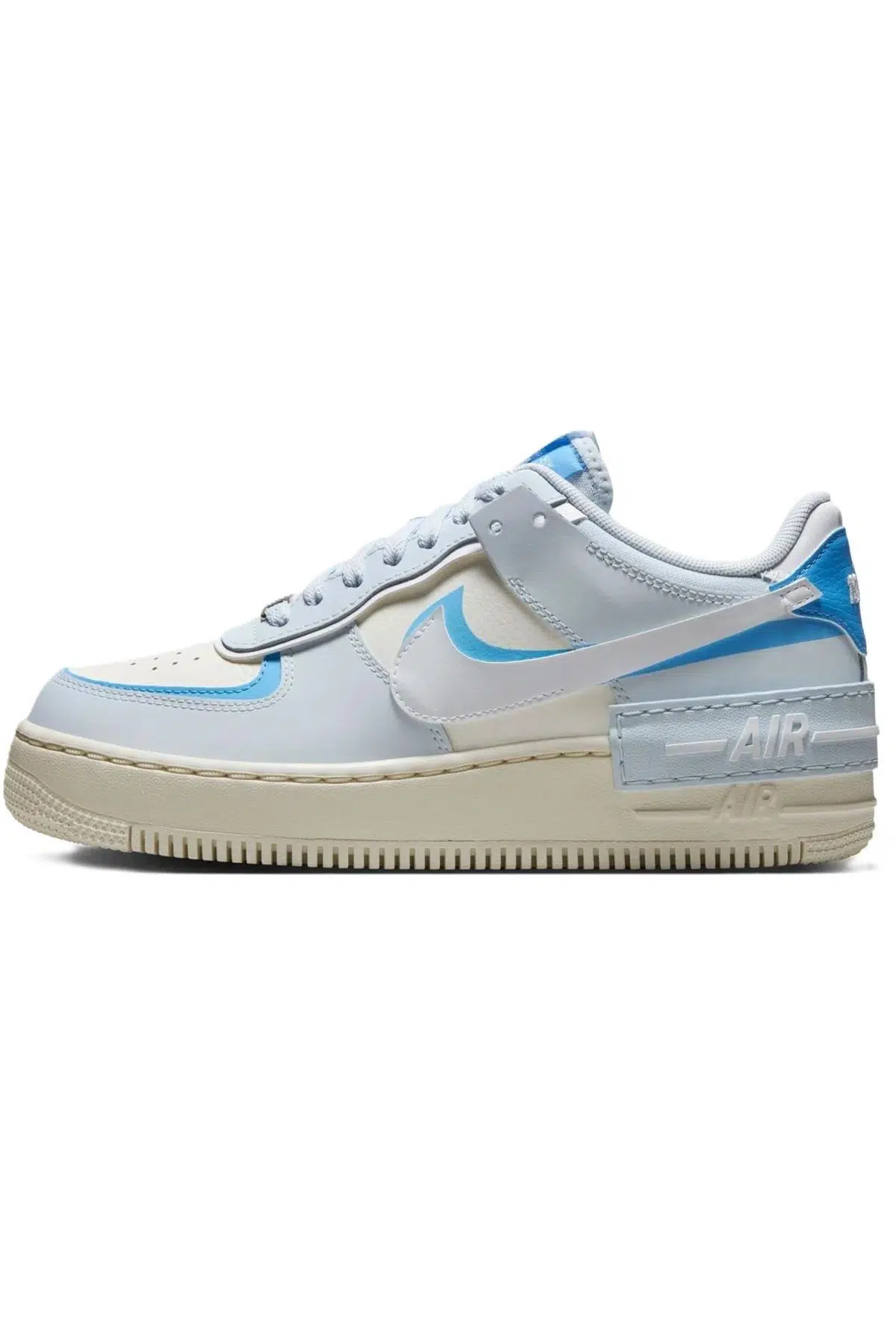 Nike Air Force 1 Shadow Sneaker Unisex Reflektörlü Hakiki Deri Günlük Spor Ayakkabı Mavi