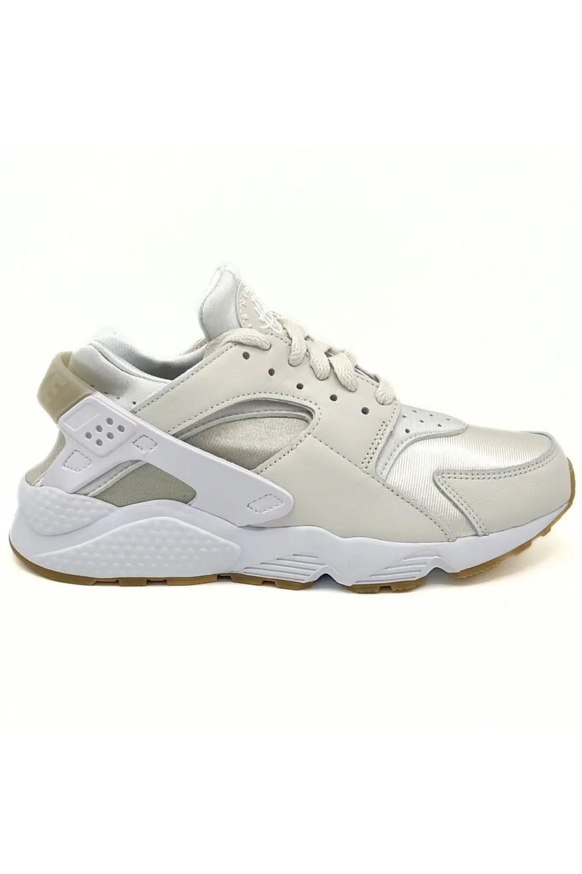 Nike Air Huarache Sneaker Unisex Gerçek Deri Tekstil Krem Spor Ayakkabı 