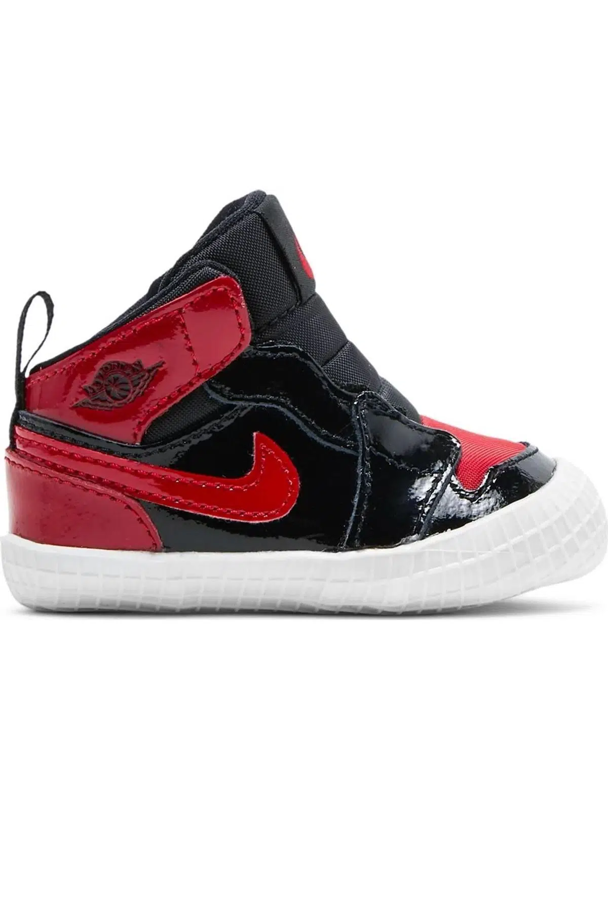 Nike Air Jordan 1 Crib Bootie Hakiki Deri Bebek Patik Ayakkabı Siyah Kırmızı