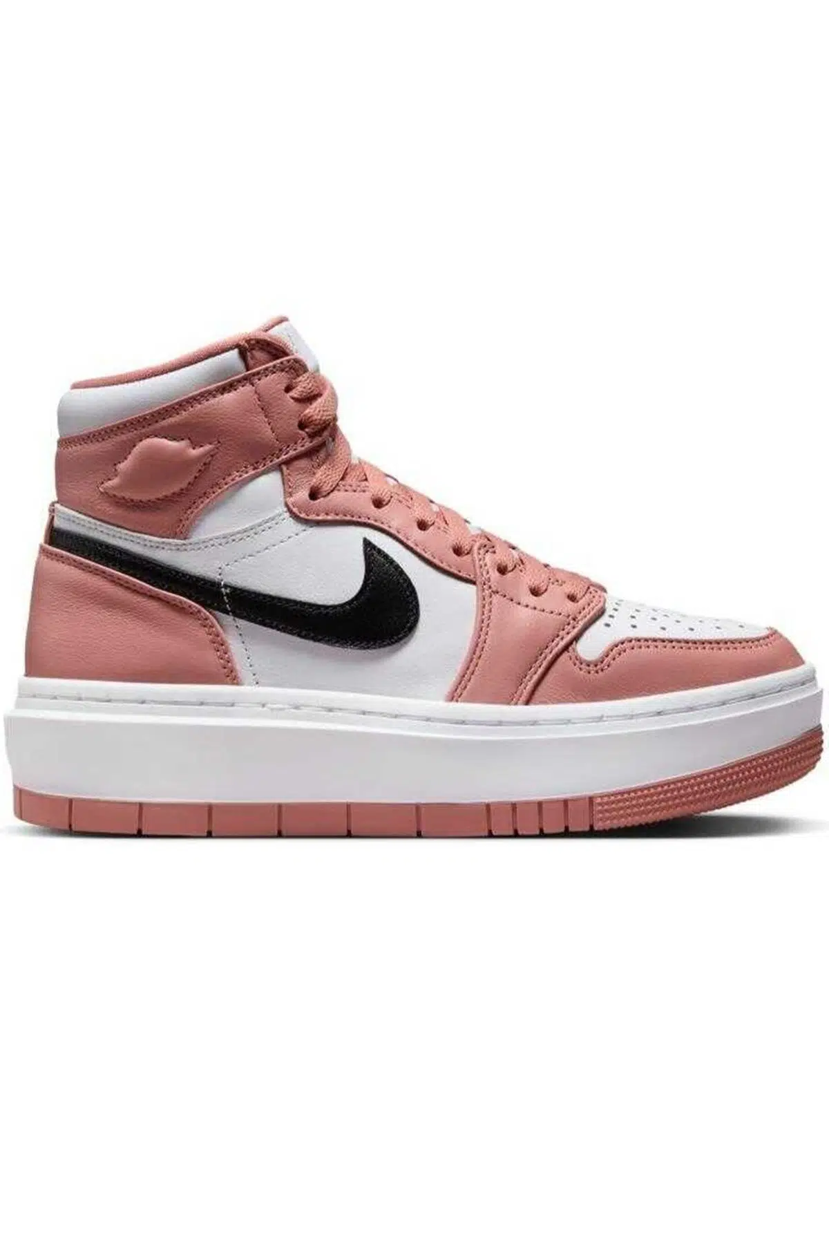 Nike Air Jordan 1 ElevatevHıght Leather Unisex Sneaker Hakiki Deri Günlük Spor Ayakkabı Beyaz Pembe