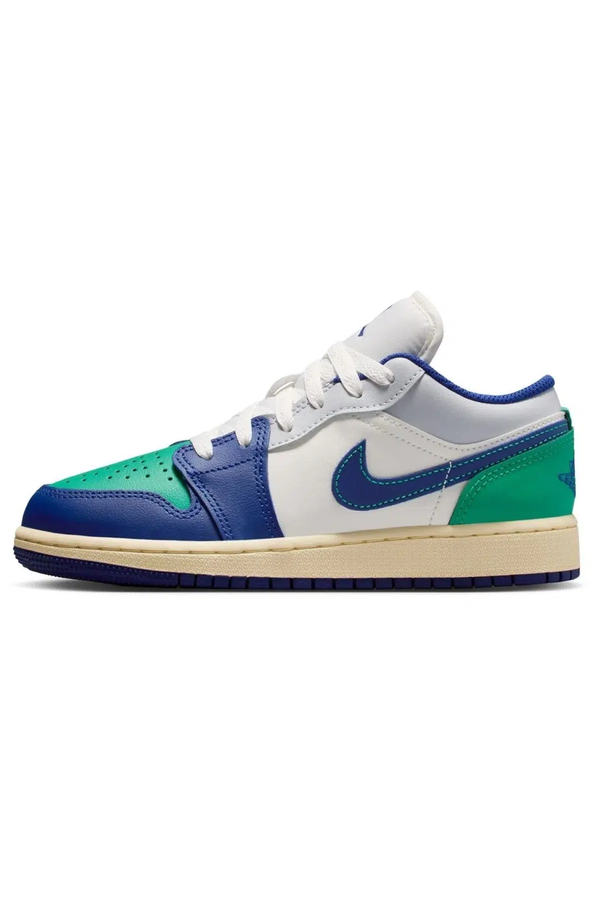 Nike Air Jordan 1 Low(GS) Leather Sneaker Hakiki Deri Günlük Spor Ayakkabı Mavi-Yeşil