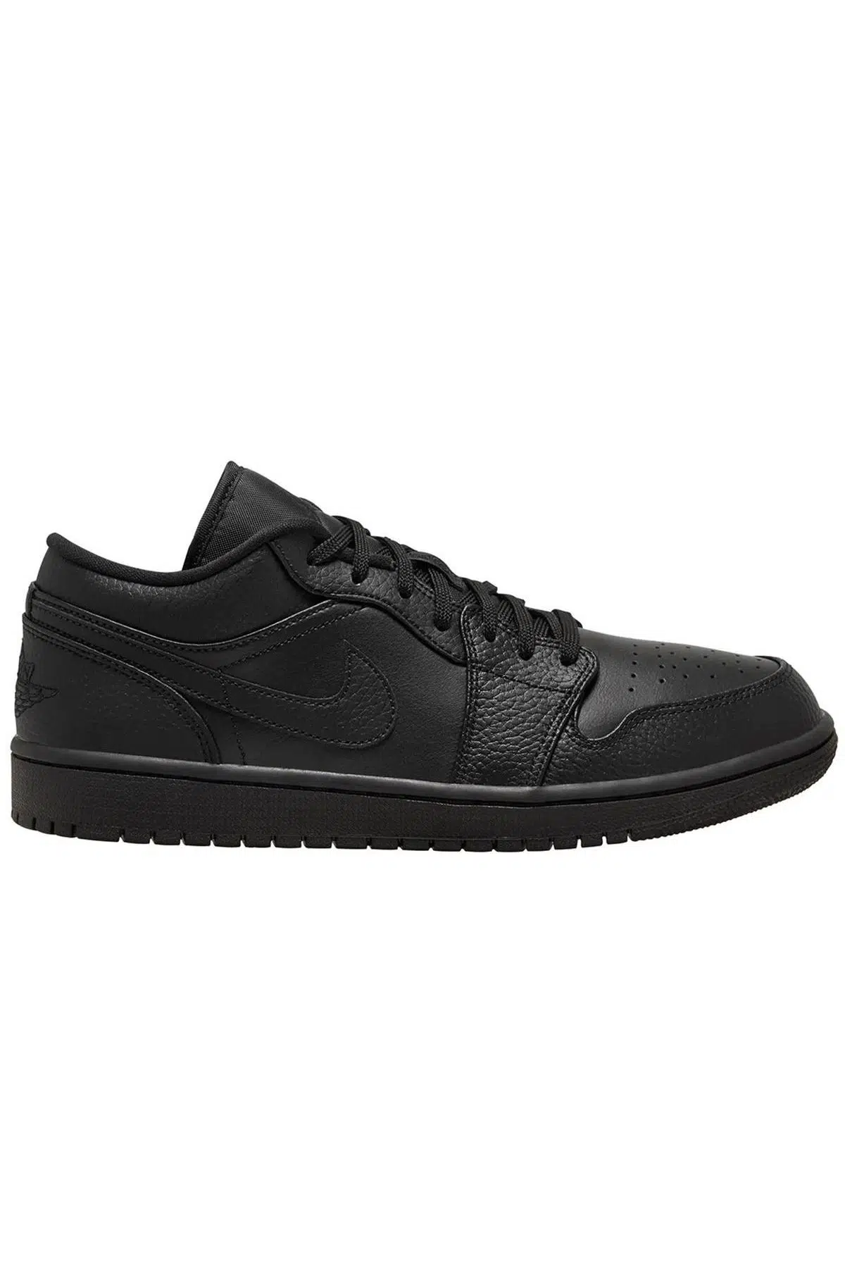 Nike Air Jordan 1 Low Leather Sneaker Hakiki Deri Erkek Günlük Spor Ayakkabı Siyah